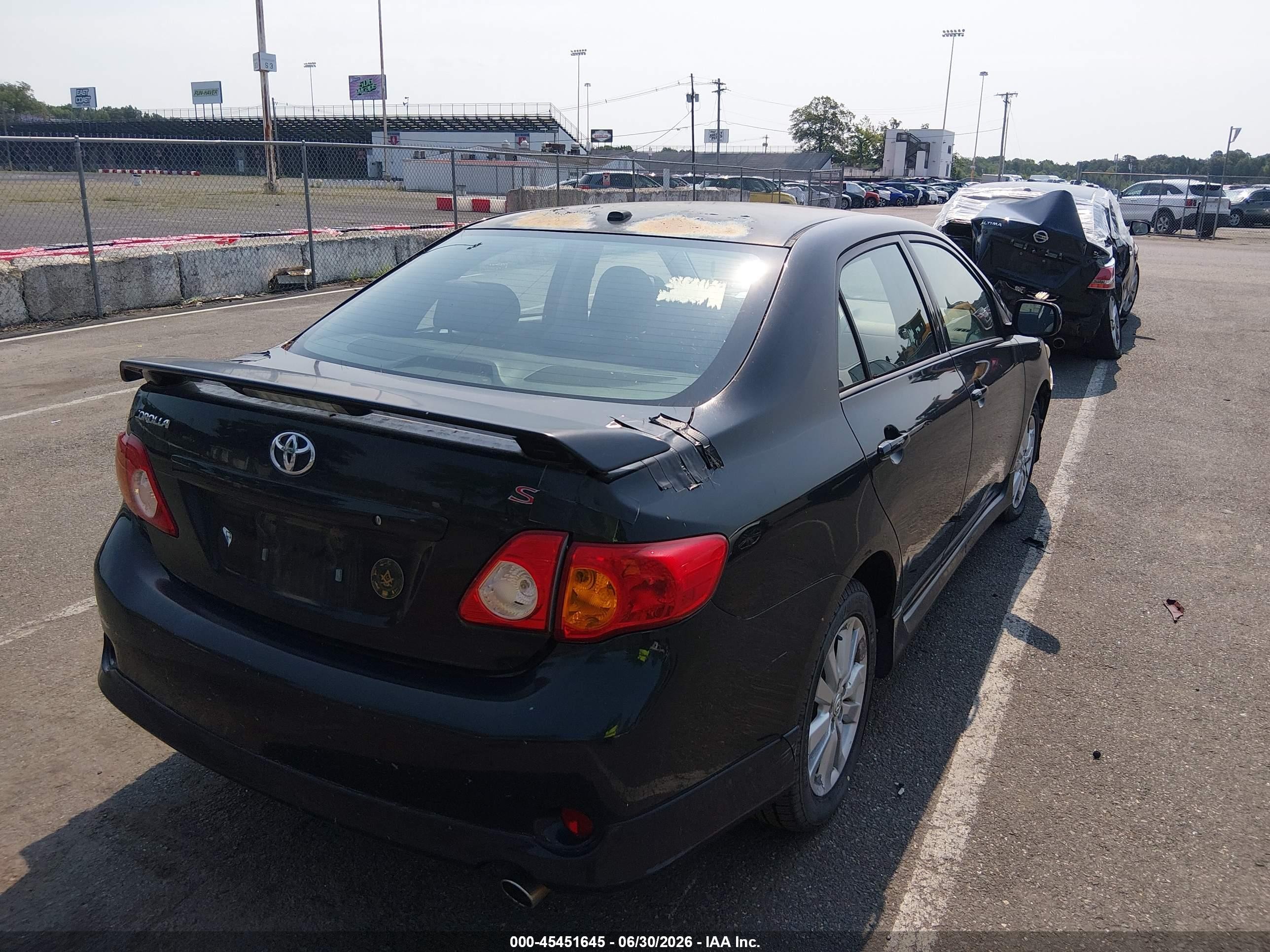 2009 Toyota Corolla S Black vin: 2T1BU40E69C046046