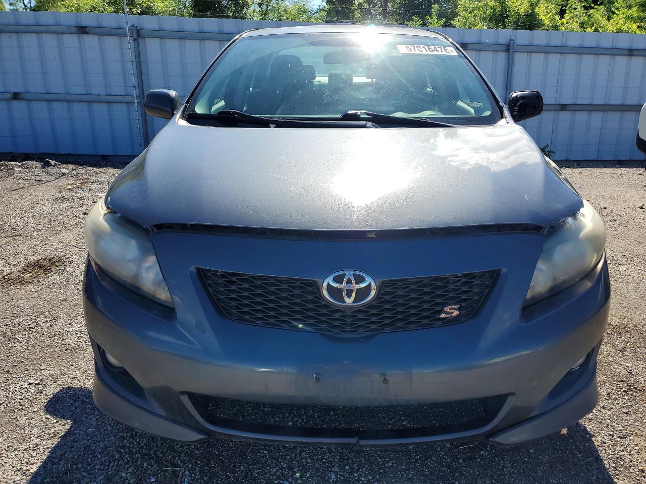 2009 Toyota Corolla Base Gray vin: 2T1BU40E69C047701