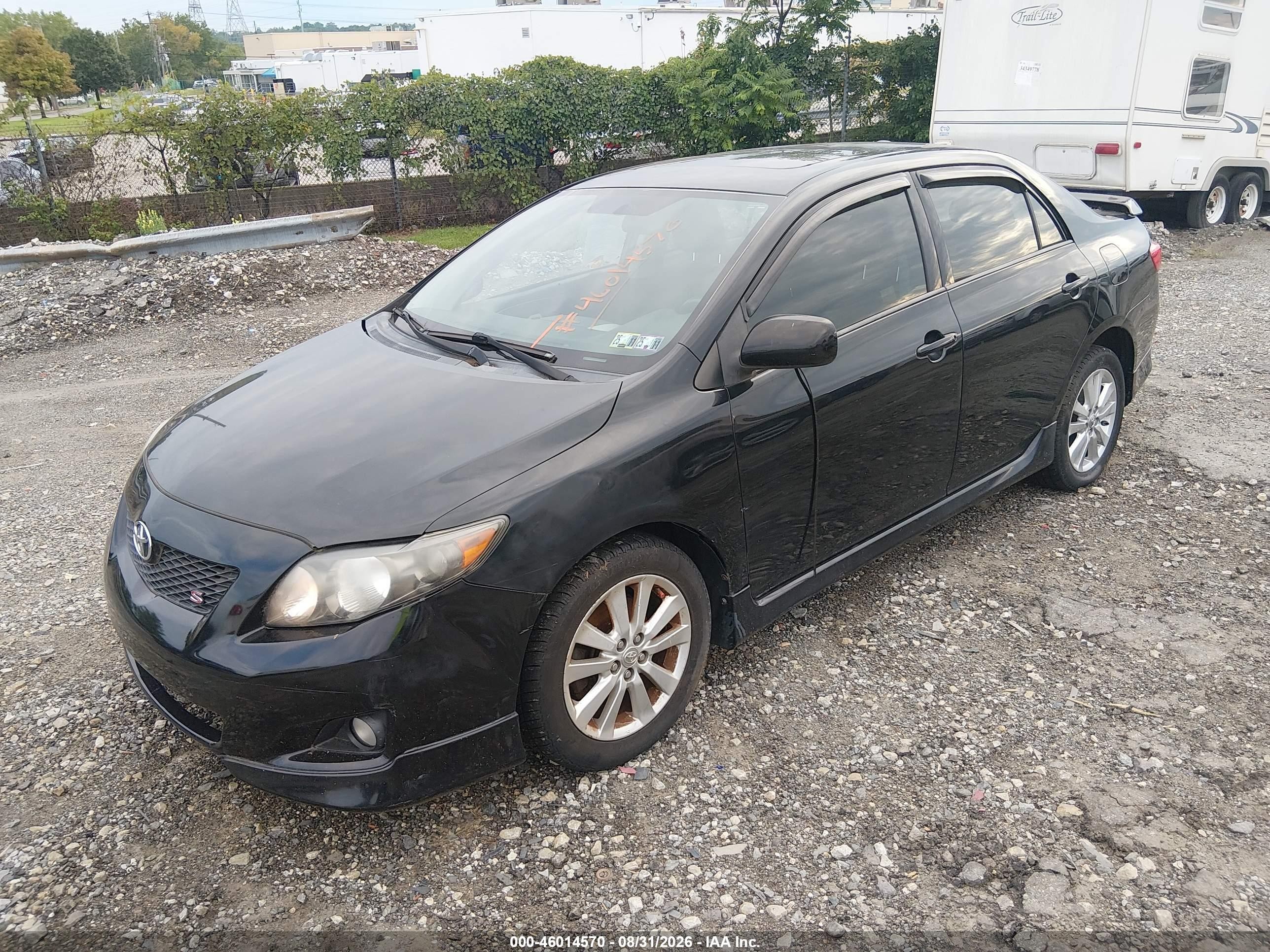 2009 Toyota Corolla S Black vin: 2T1BU40E69C059413