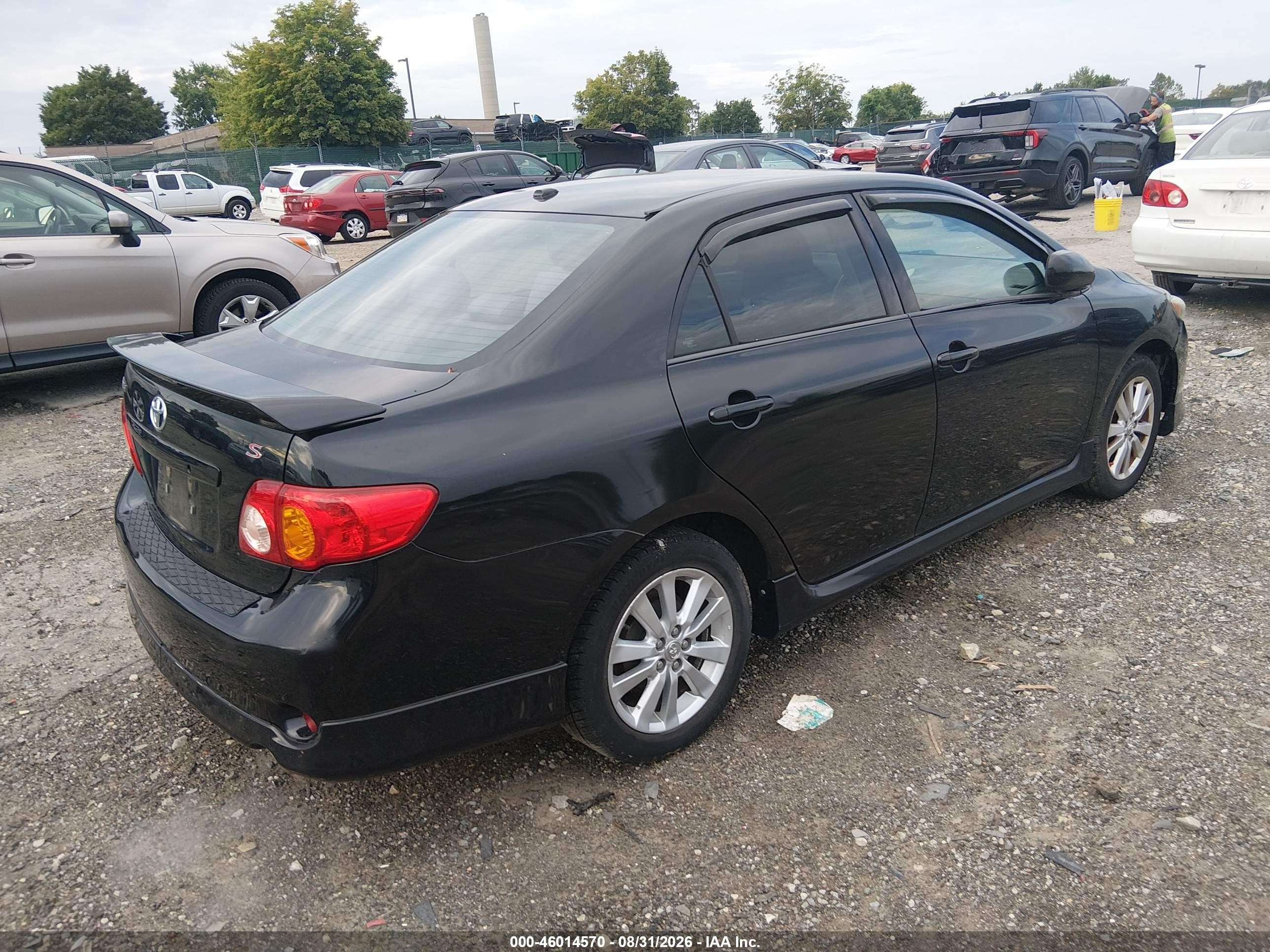 2009 Toyota Corolla S Black vin: 2T1BU40E69C059413