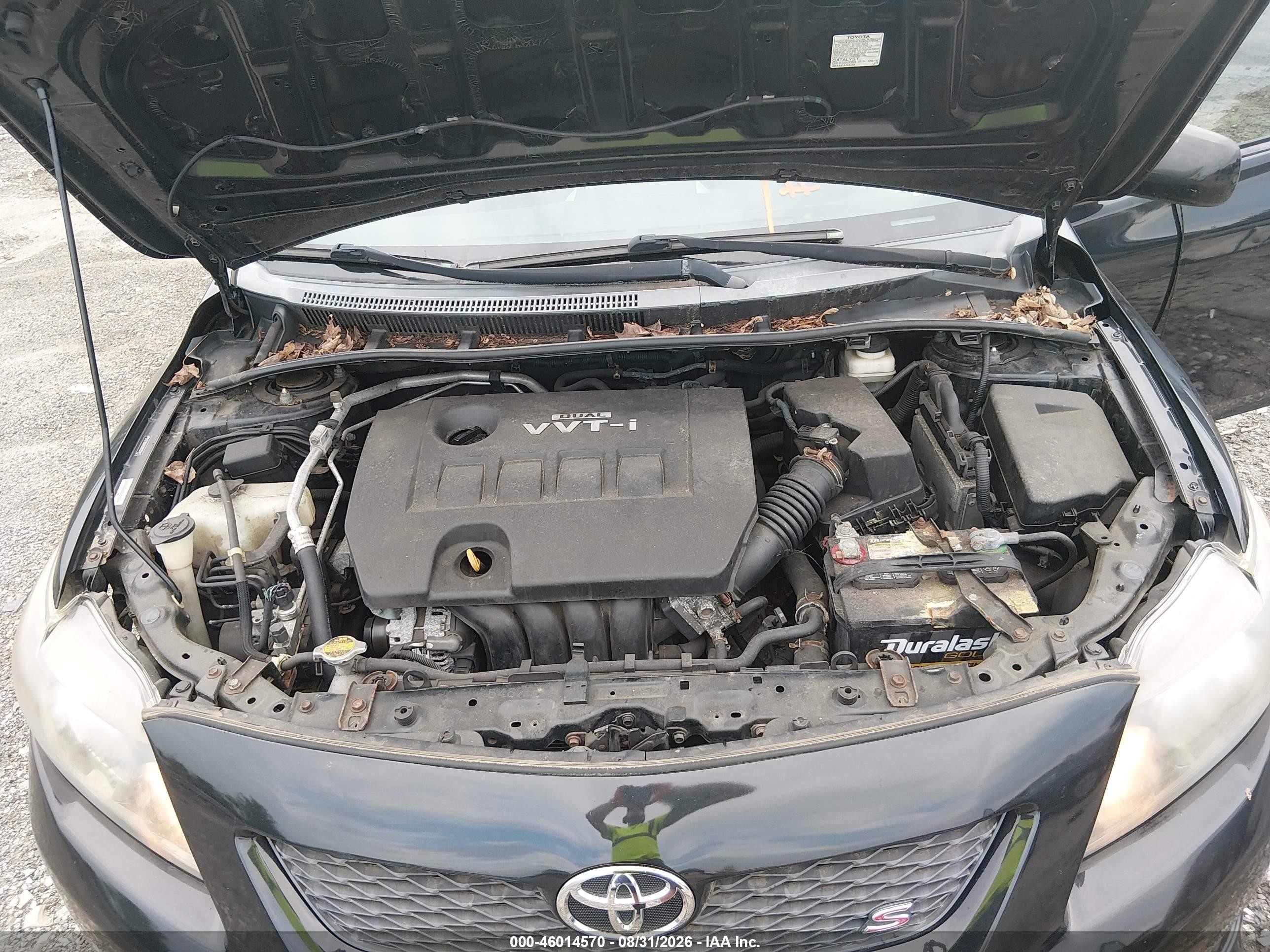 2009 Toyota Corolla S Black vin: 2T1BU40E69C059413