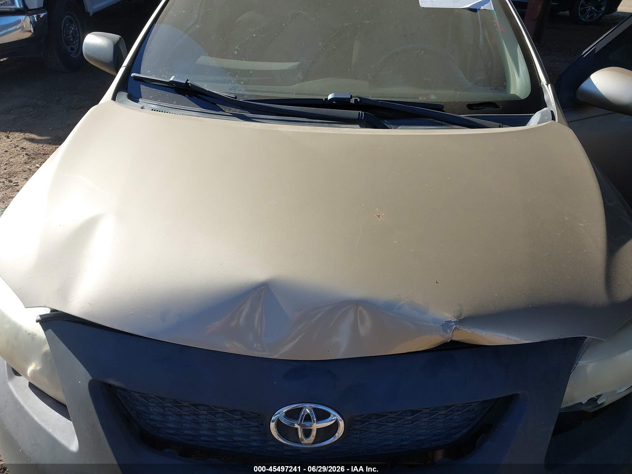2009 Toyota Corolla Le Beige vin: 2T1BU40E69C074509