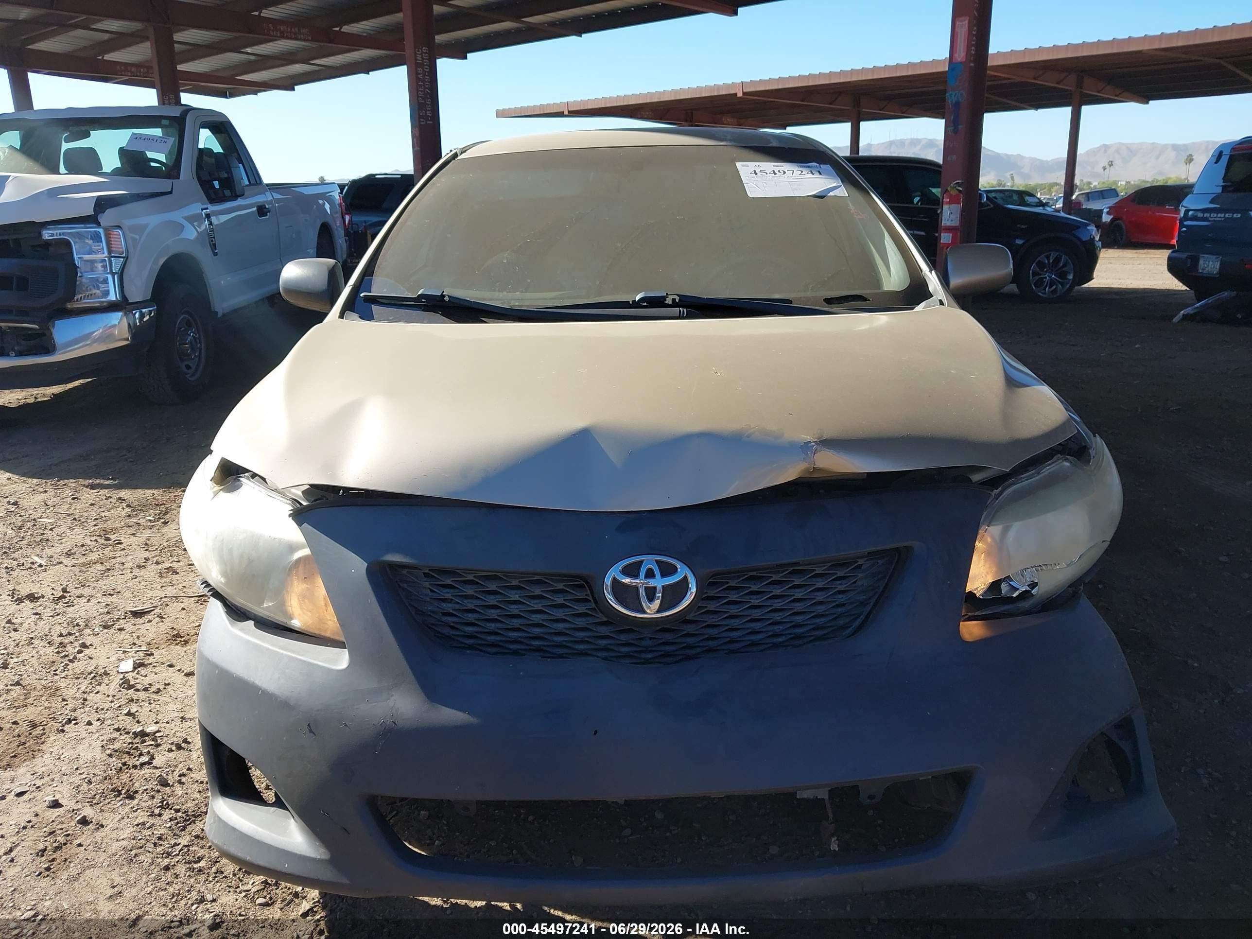 2009 Toyota Corolla Le Beige vin: 2T1BU40E69C074509
