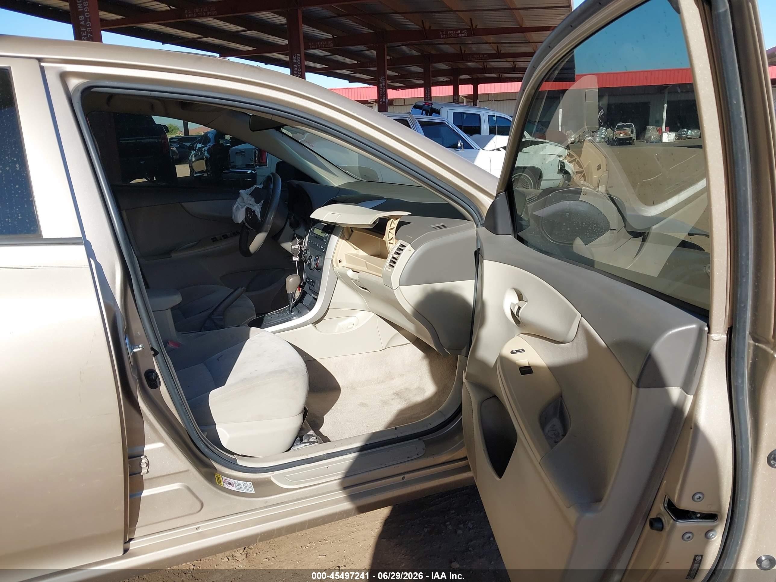 2009 Toyota Corolla Le Beige vin: 2T1BU40E69C074509