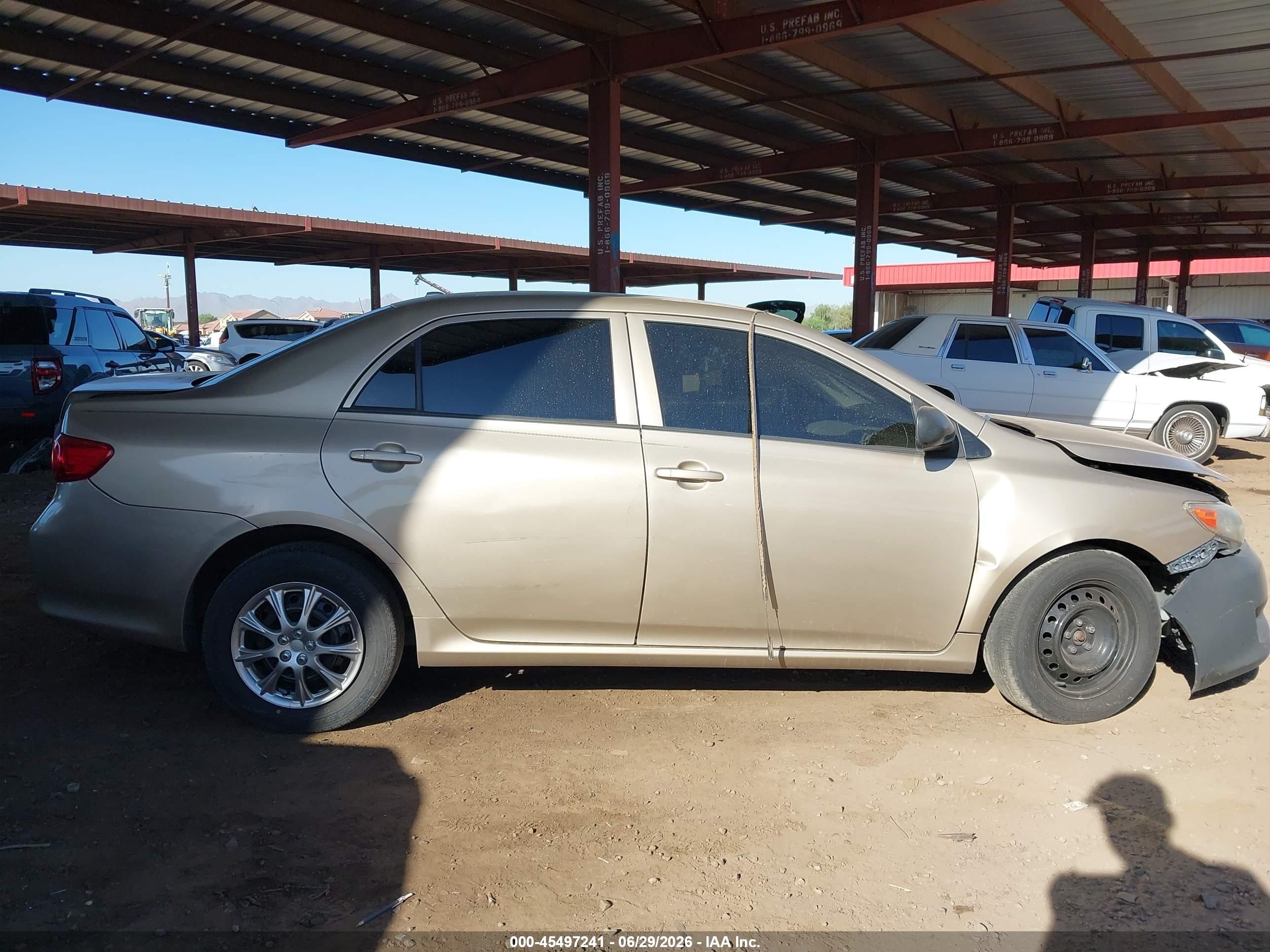 2009 Toyota Corolla Le Beige vin: 2T1BU40E69C074509