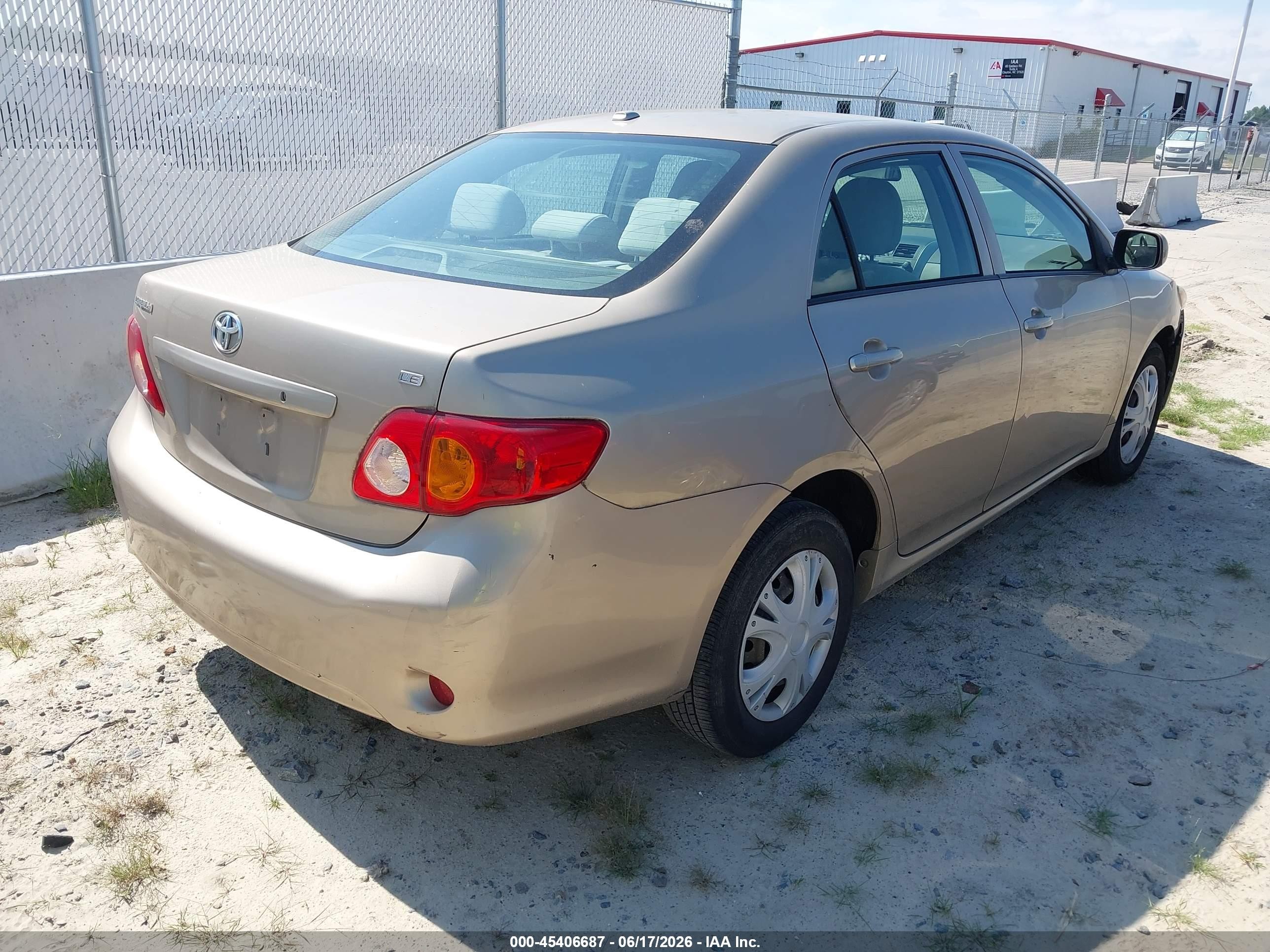 2009 Toyota Corolla Le Tan vin: 2T1BU40E69C075563