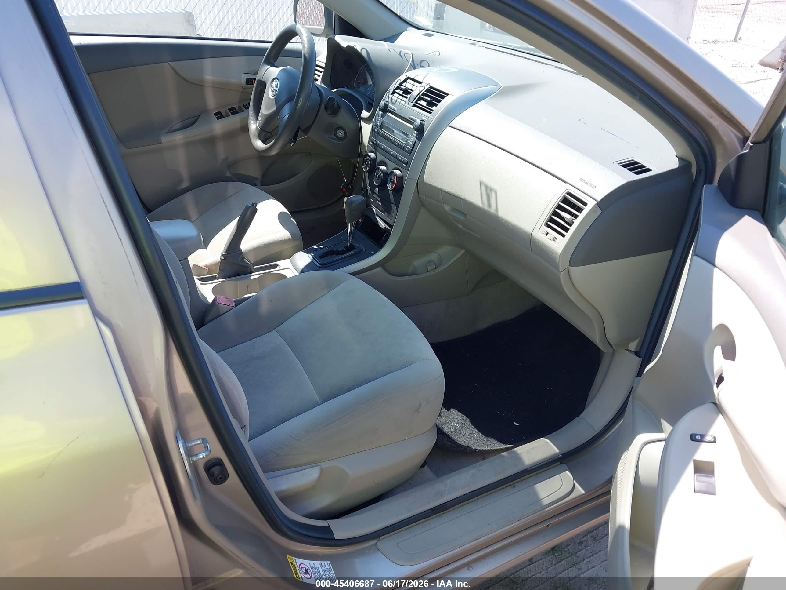 2009 Toyota Corolla Le Tan vin: 2T1BU40E69C075563