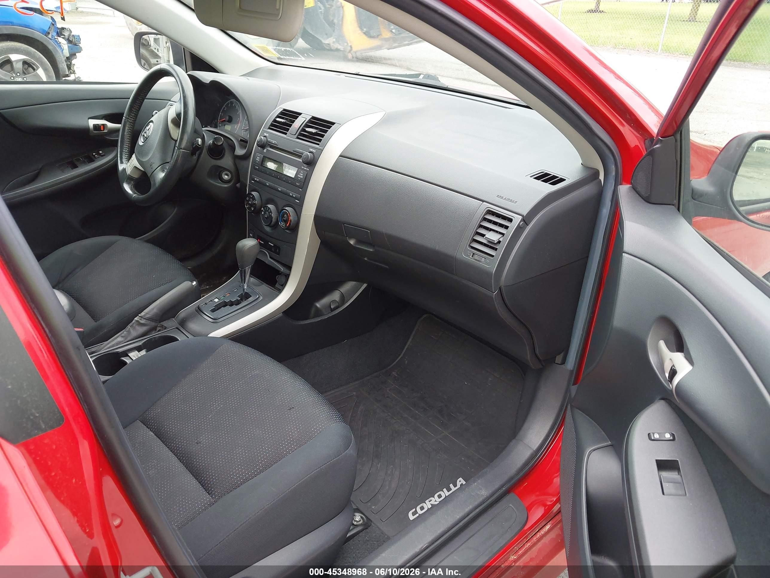2009 Toyota Corolla S Red vin: 2T1BU40E69C102308