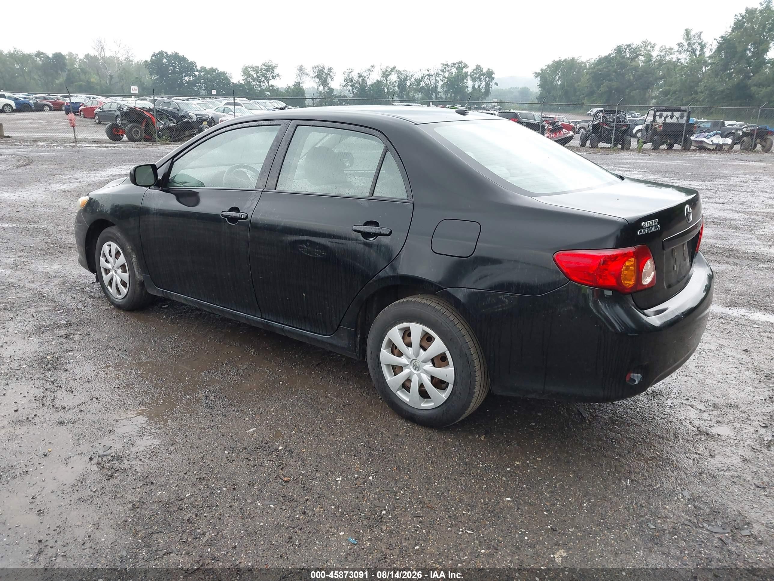 2009 Toyota Corolla Le Черный vin: 2T1BU40E69C115365