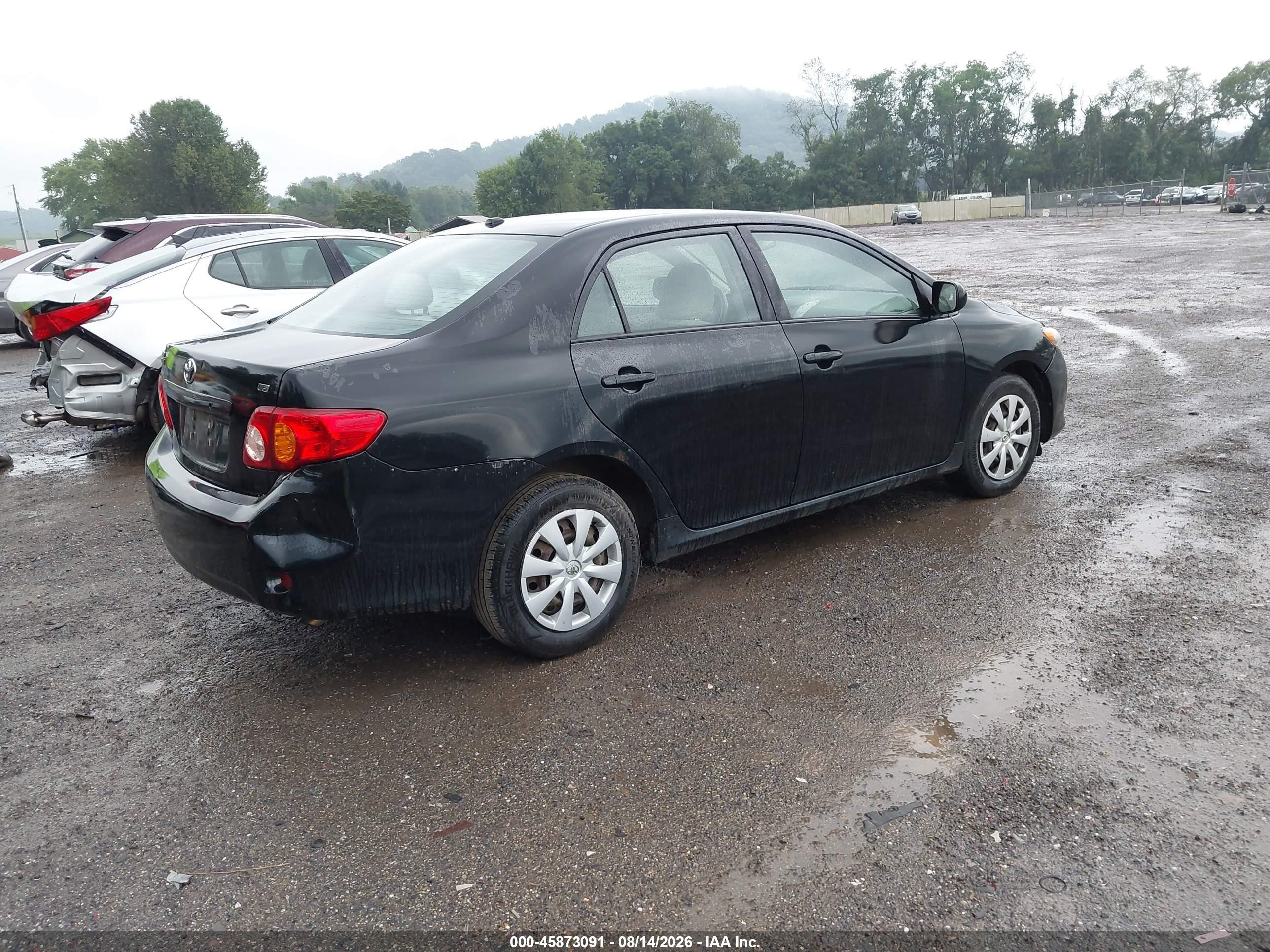 2009 Toyota Corolla Le Черный vin: 2T1BU40E69C115365