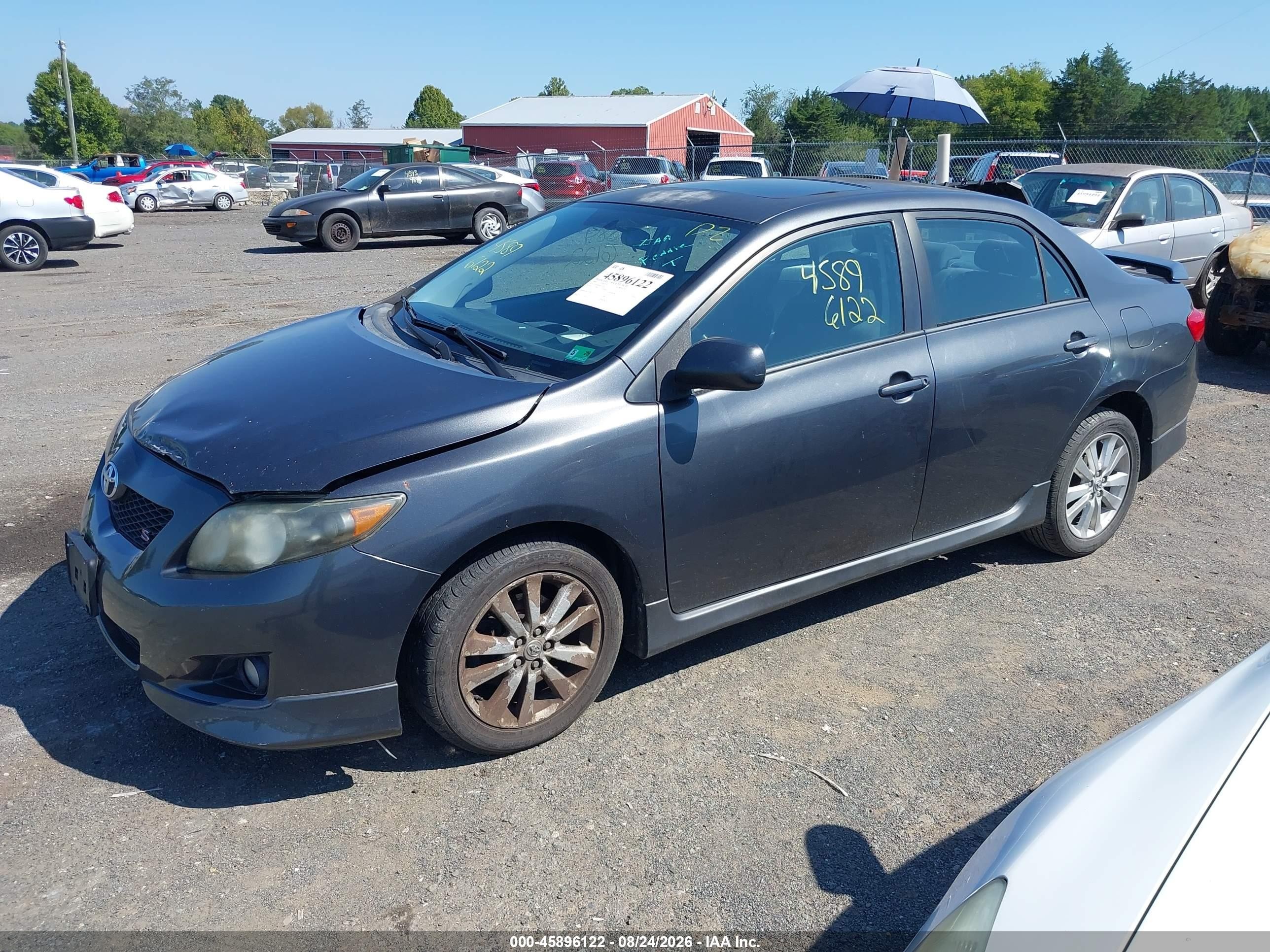 2009 Toyota Corolla S Gray vin: 2T1BU40E69C122770