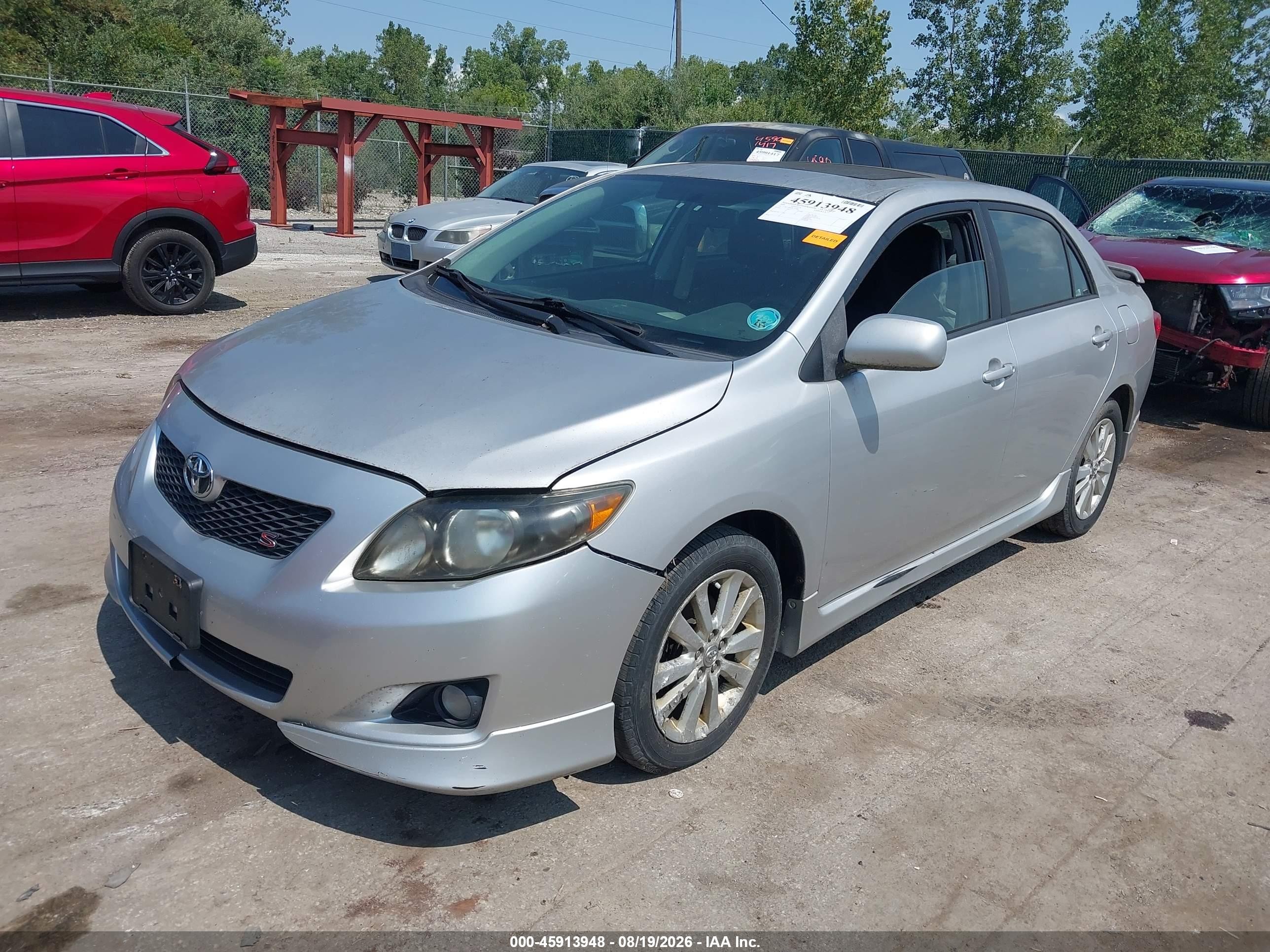 2009 Toyota Corolla S Серый vin: 2T1BU40E69C125880