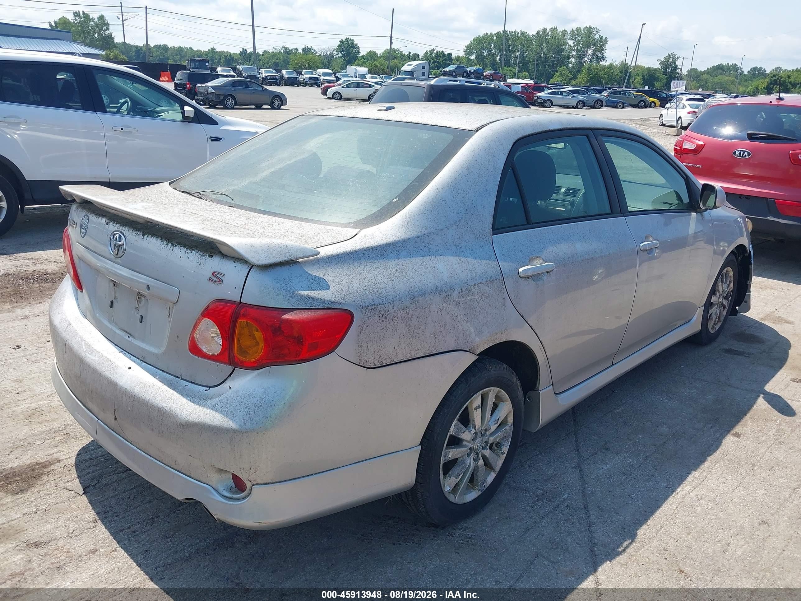 2009 Toyota Corolla S Серый vin: 2T1BU40E69C125880