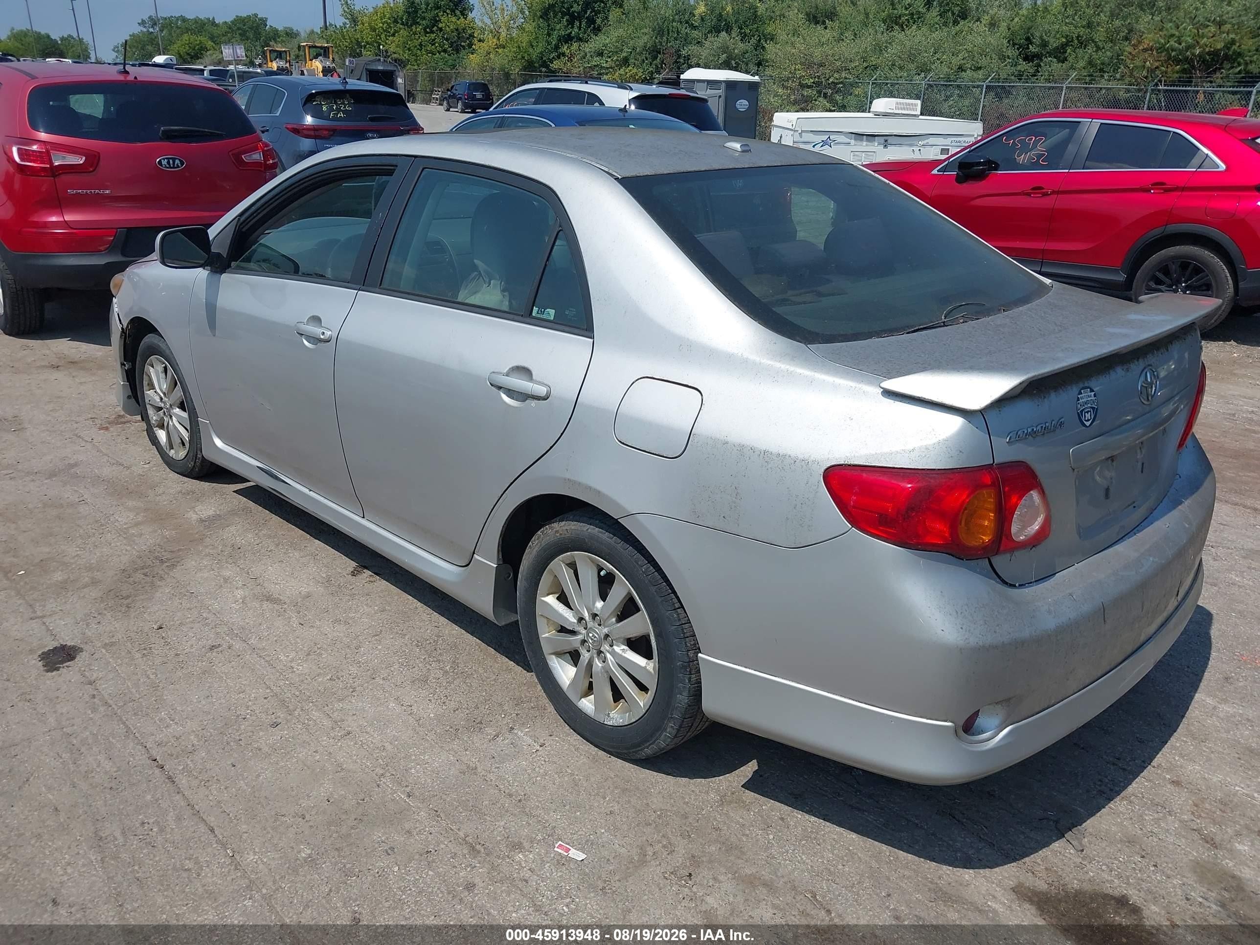 2009 Toyota Corolla S Серый vin: 2T1BU40E69C125880