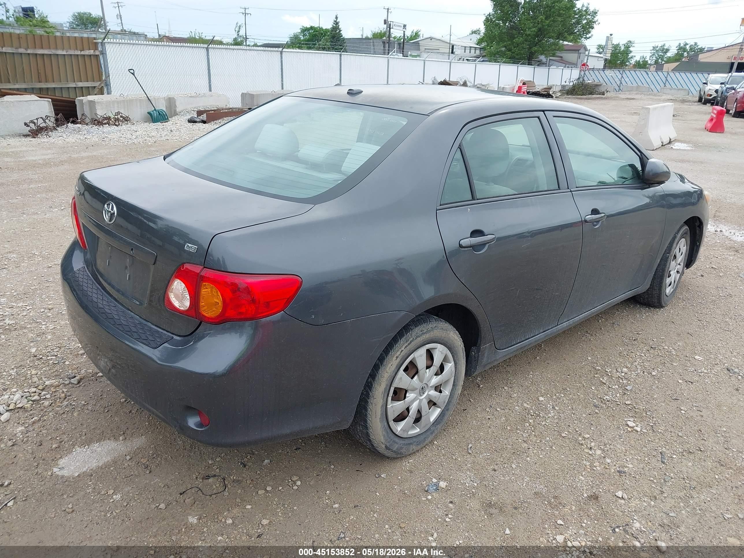 2009 Toyota Corolla Le Gray vin: 2T1BU40E69C129492