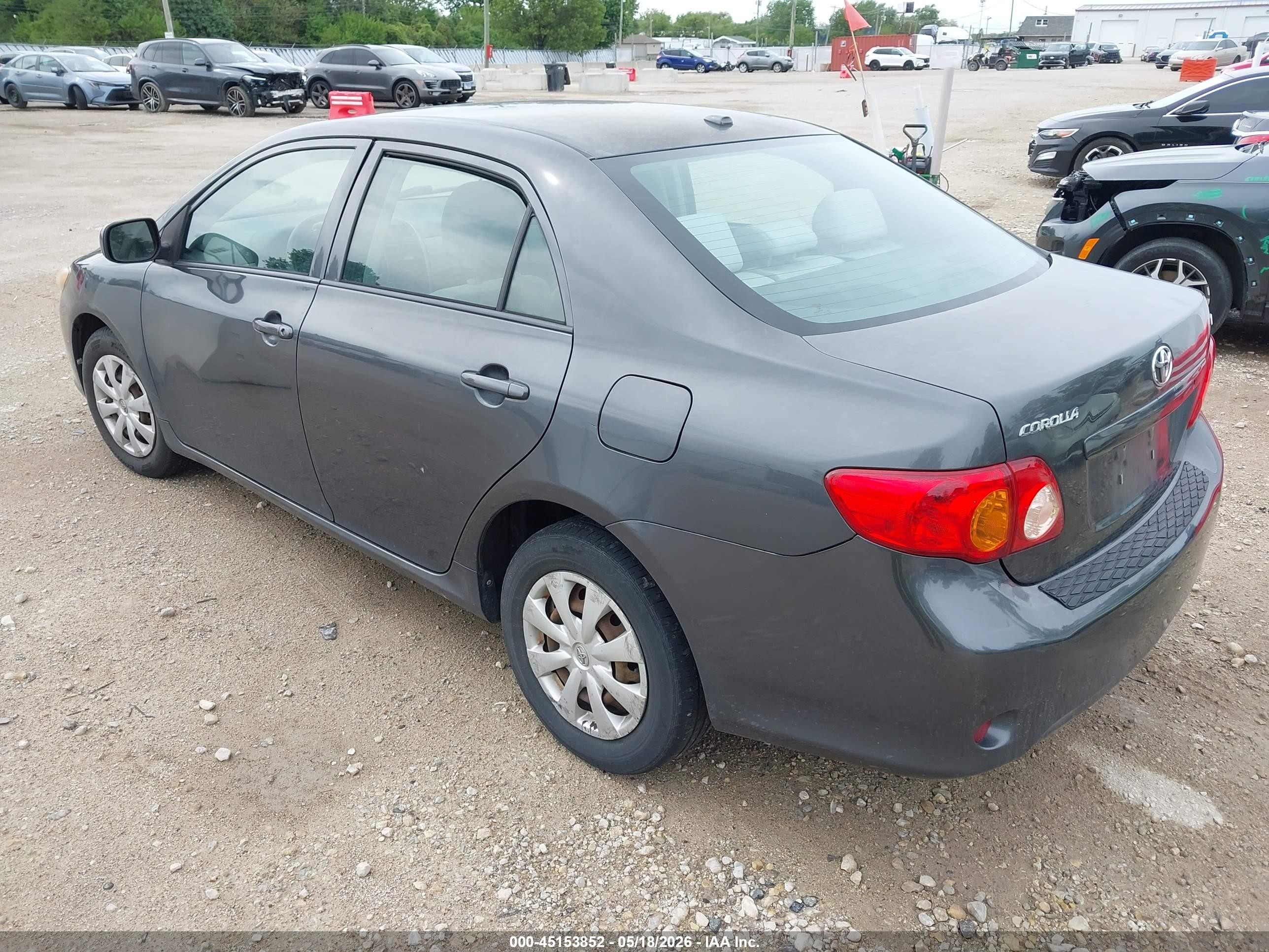 2009 Toyota Corolla Le Gray vin: 2T1BU40E69C129492