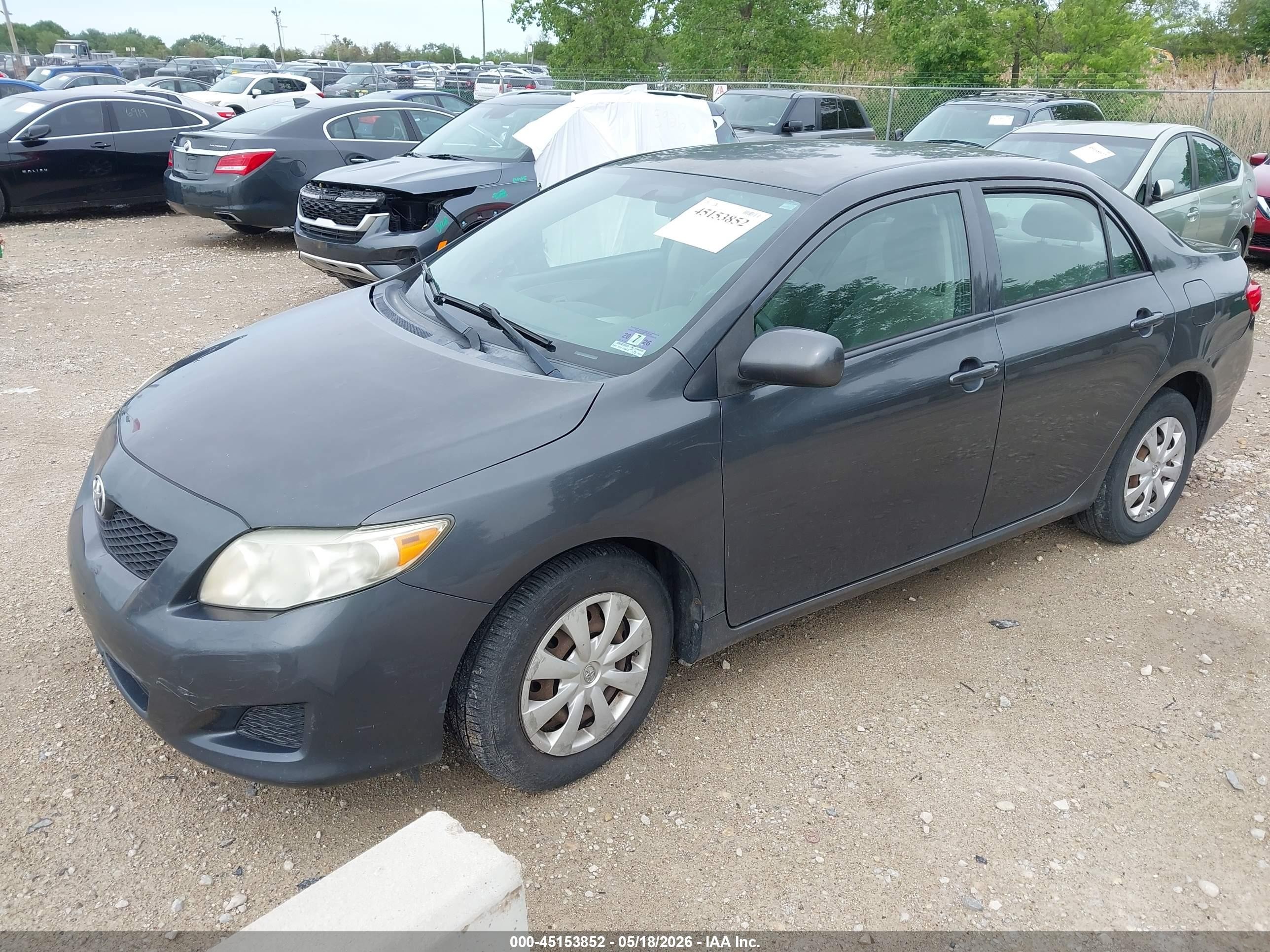 2009 Toyota Corolla Le Gray vin: 2T1BU40E69C129492