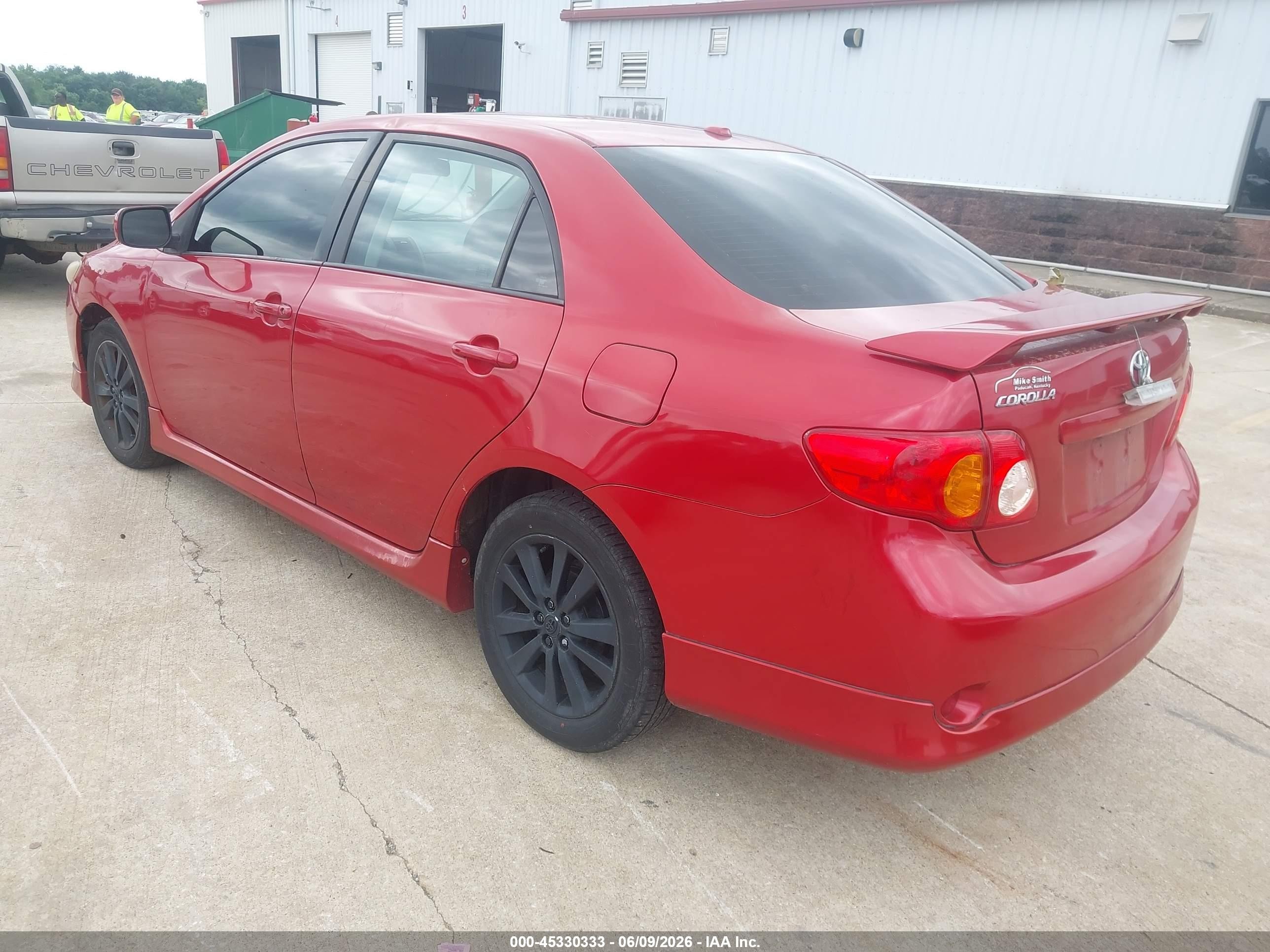 2009 Toyota Corolla S Red vin: 2T1BU40E69C149774
