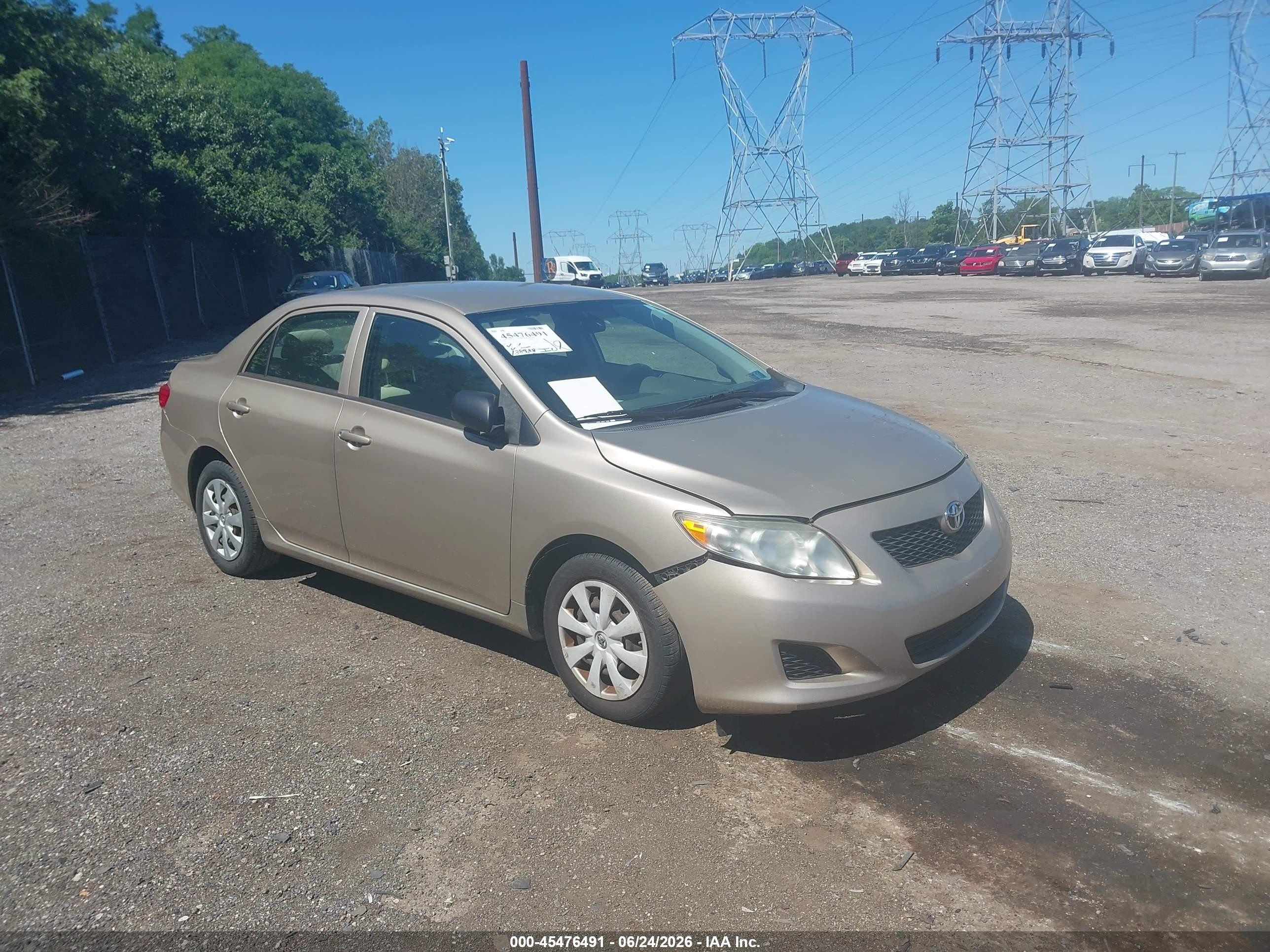 2009 Toyota Corolla   Gold vin: 2T1BU40E79C024637