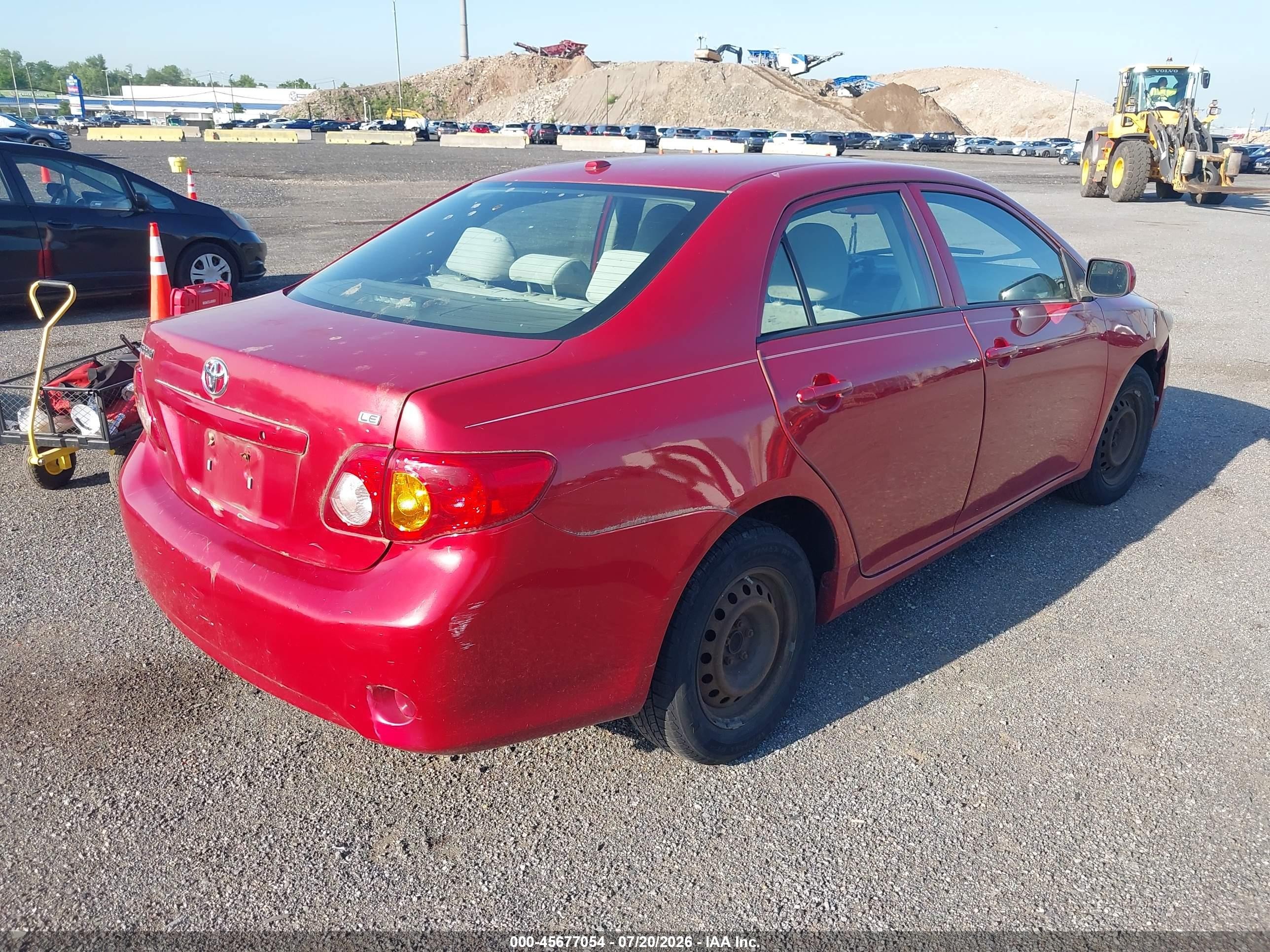 2009 Toyota Corolla Le Red vin: 2T1BU40E79C032396
