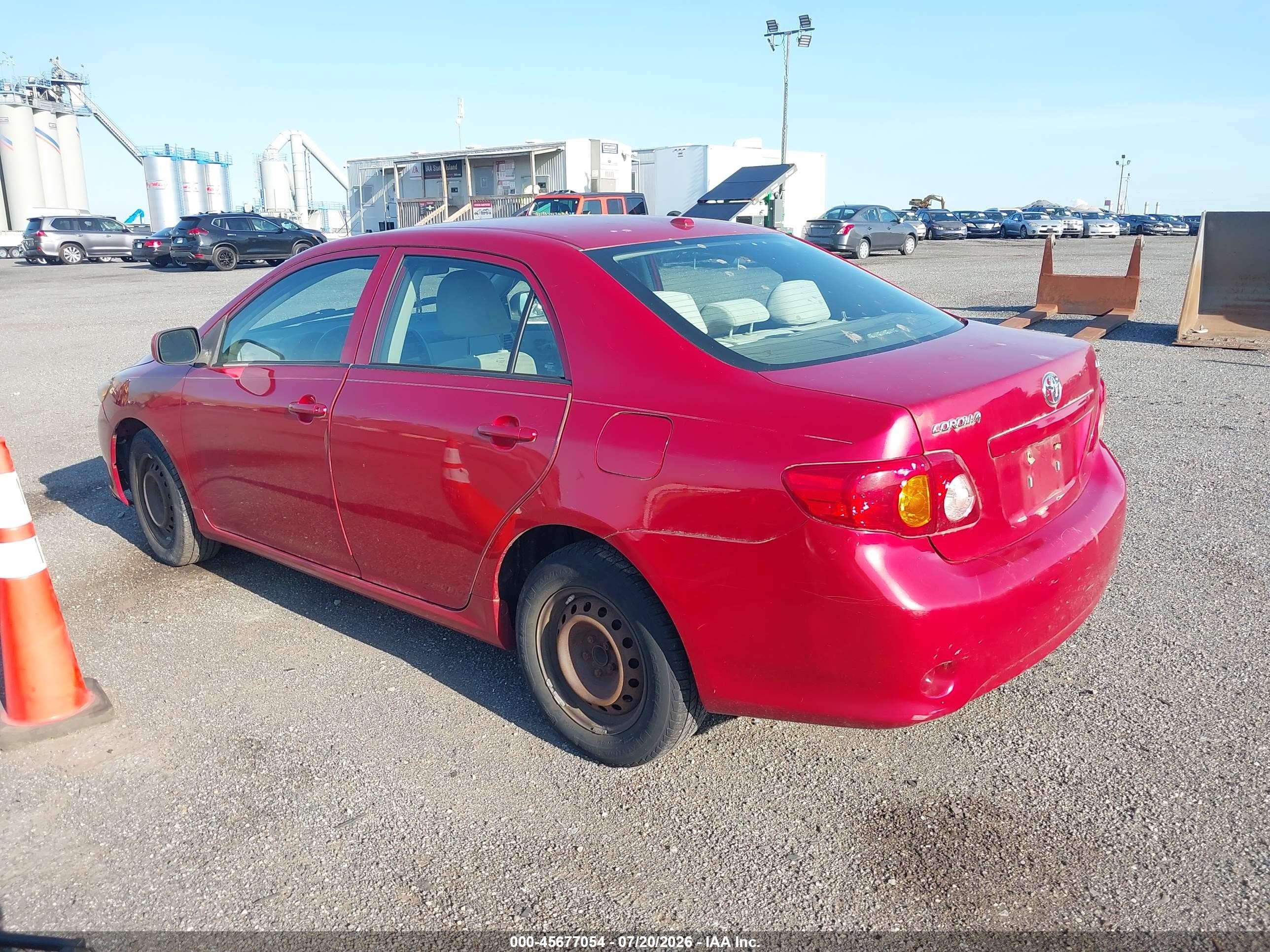 2009 Toyota Corolla Le Red vin: 2T1BU40E79C032396