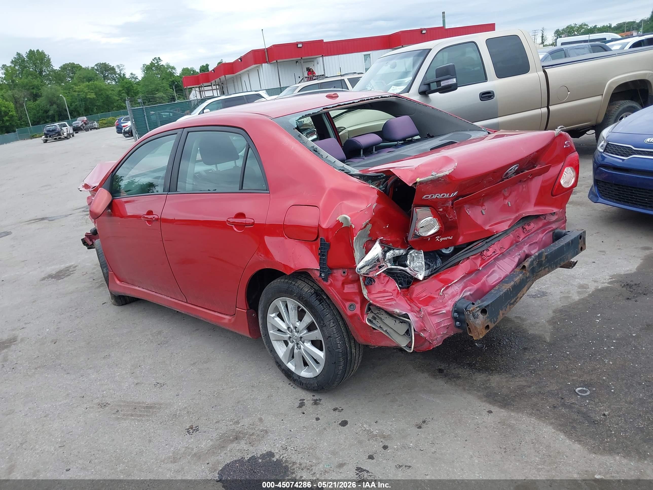 2009 Toyota Corolla S Red vin: 2T1BU40E79C043589