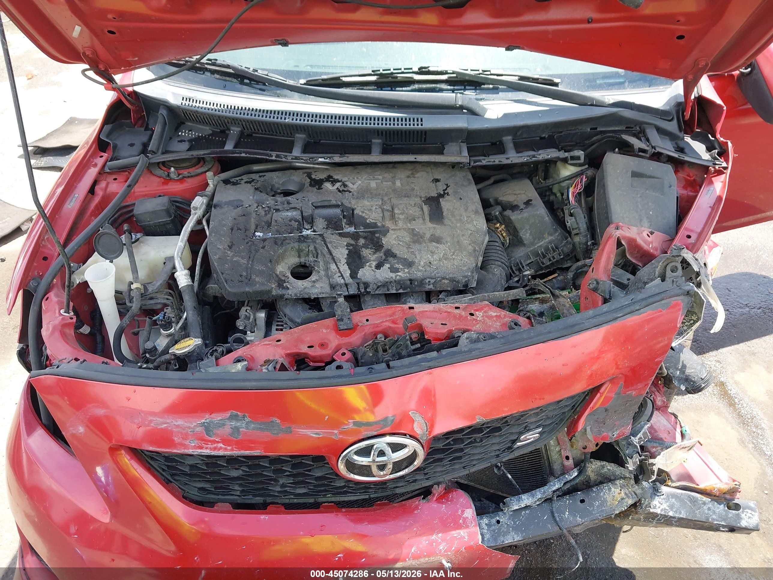 2009 Toyota Corolla S Red vin: 2T1BU40E79C043589