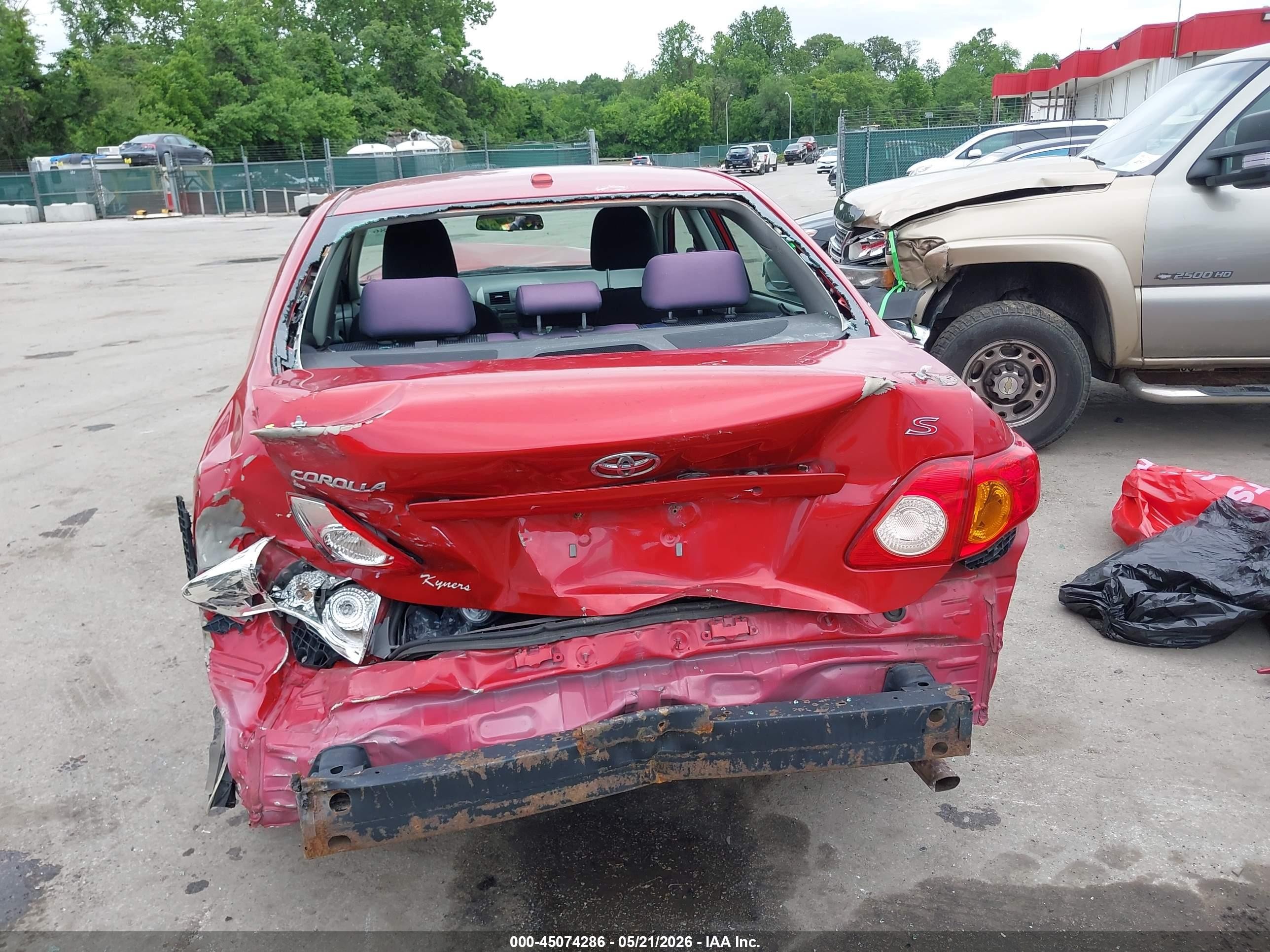 2009 Toyota Corolla S Red vin: 2T1BU40E79C043589
