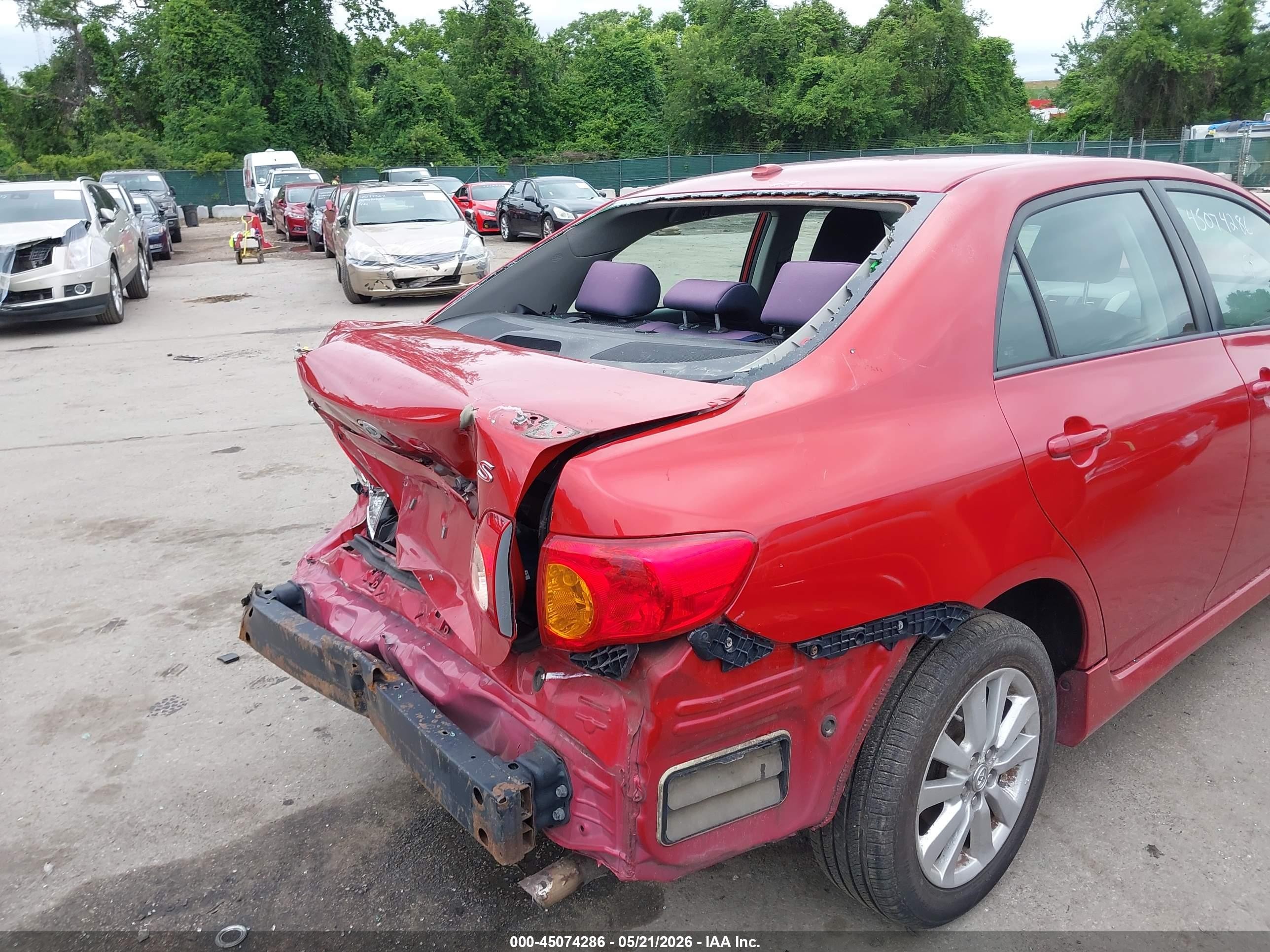 2009 Toyota Corolla S Red vin: 2T1BU40E79C043589