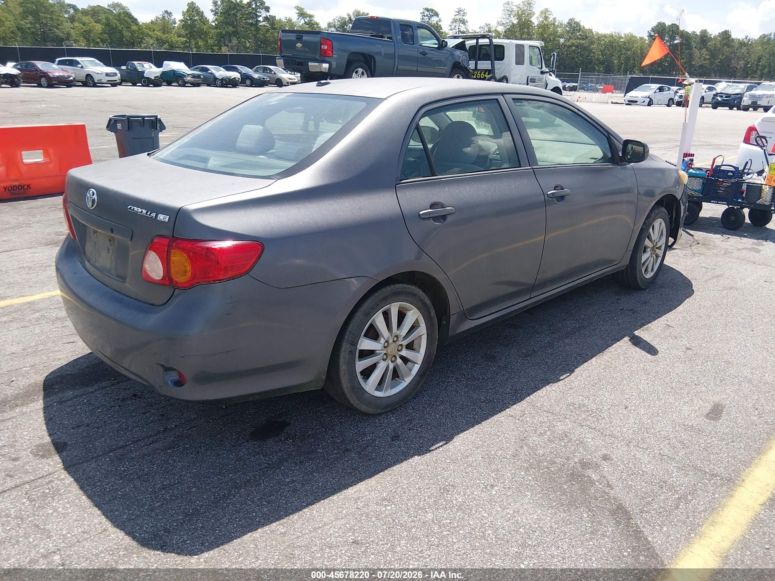 2009 Toyota Corolla Le Gray vin: 2T1BU40E79C069903