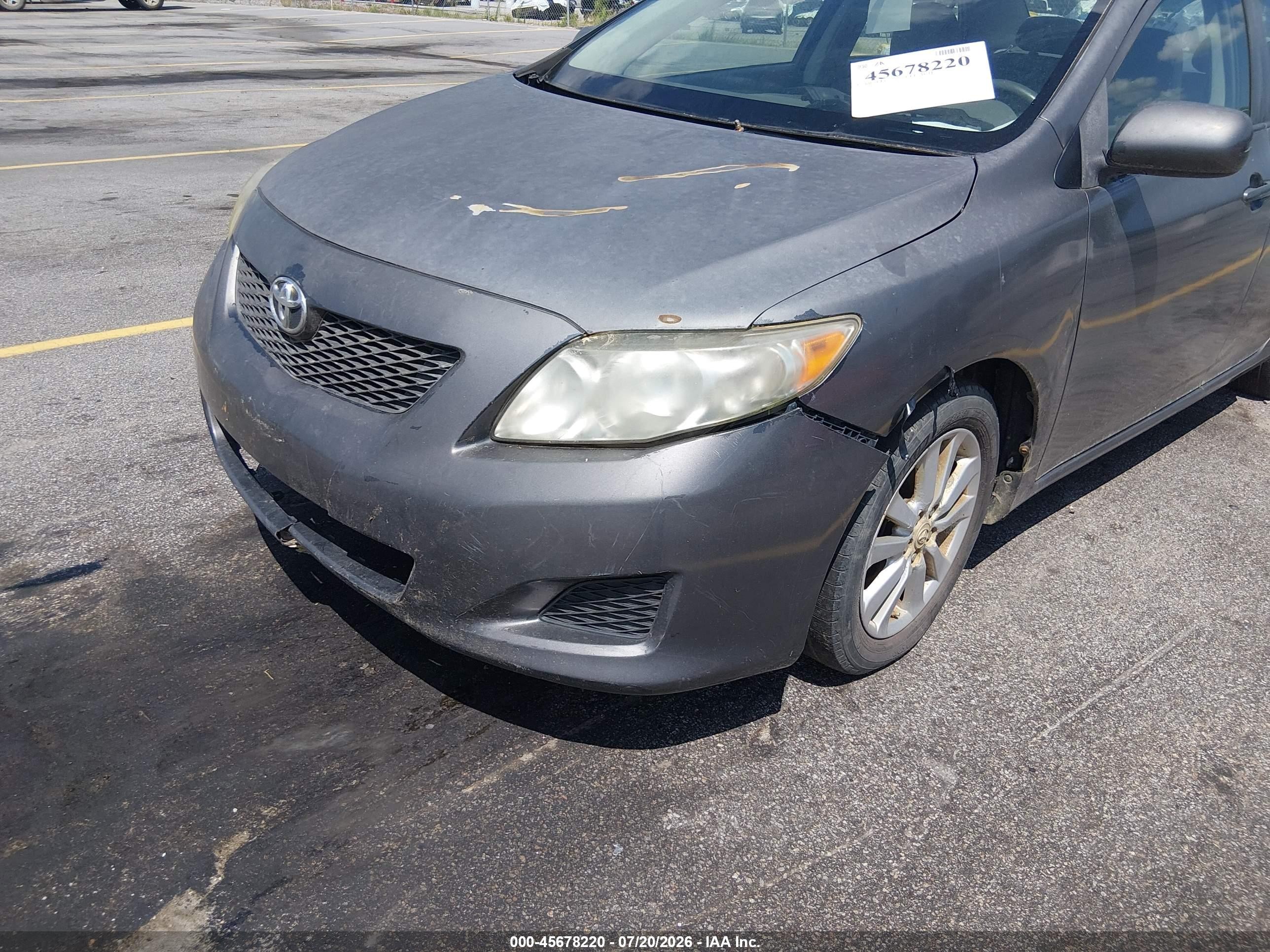 2009 Toyota Corolla Le Gray vin: 2T1BU40E79C069903