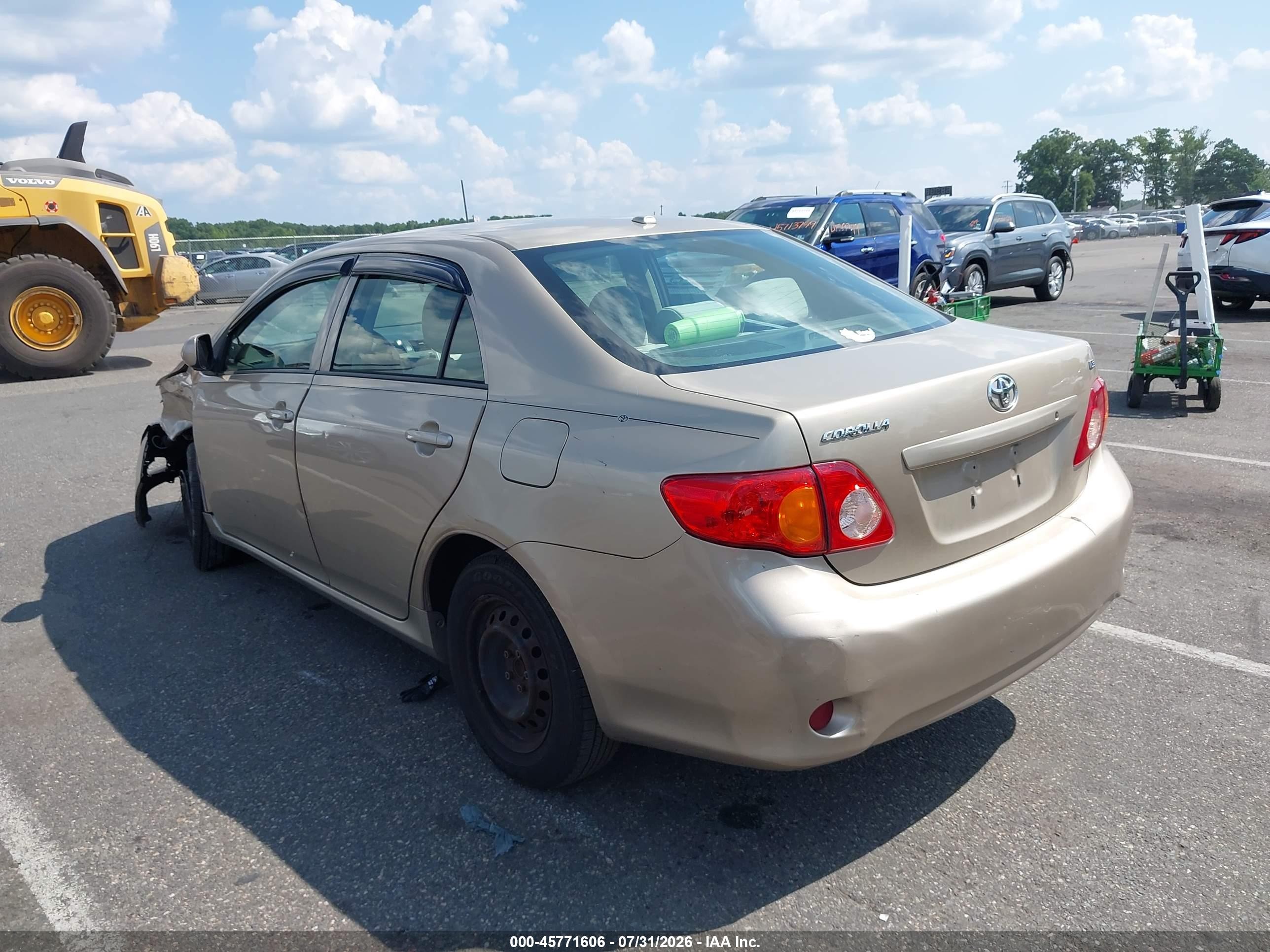 2009 Toyota Corolla Le Tan vin: 2T1BU40E79C109607