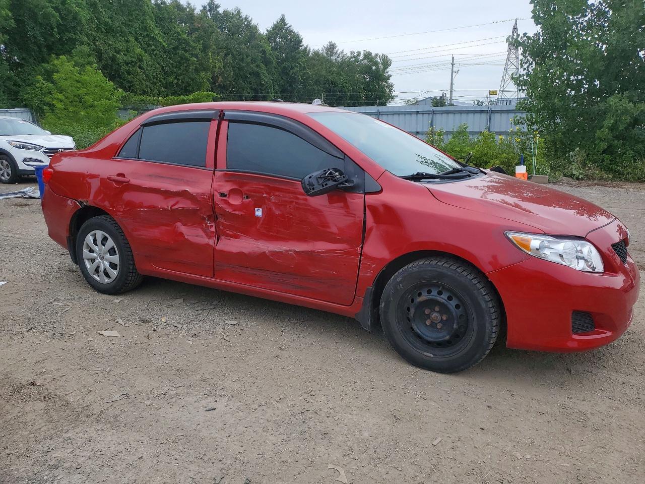 2009 Toyota Corolla Base Red vin: 2T1BU40E79C115455