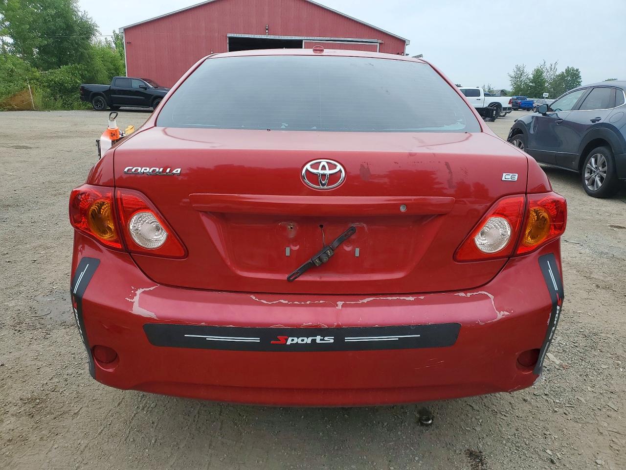 2009 Toyota Corolla Base Red vin: 2T1BU40E79C115455