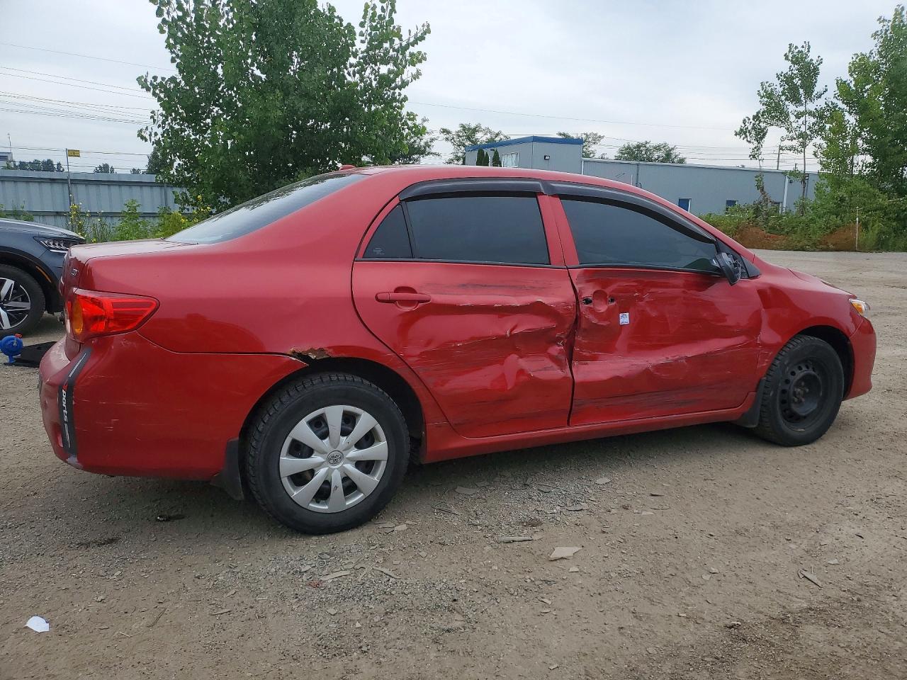 2009 Toyota Corolla Base Red vin: 2T1BU40E79C115455