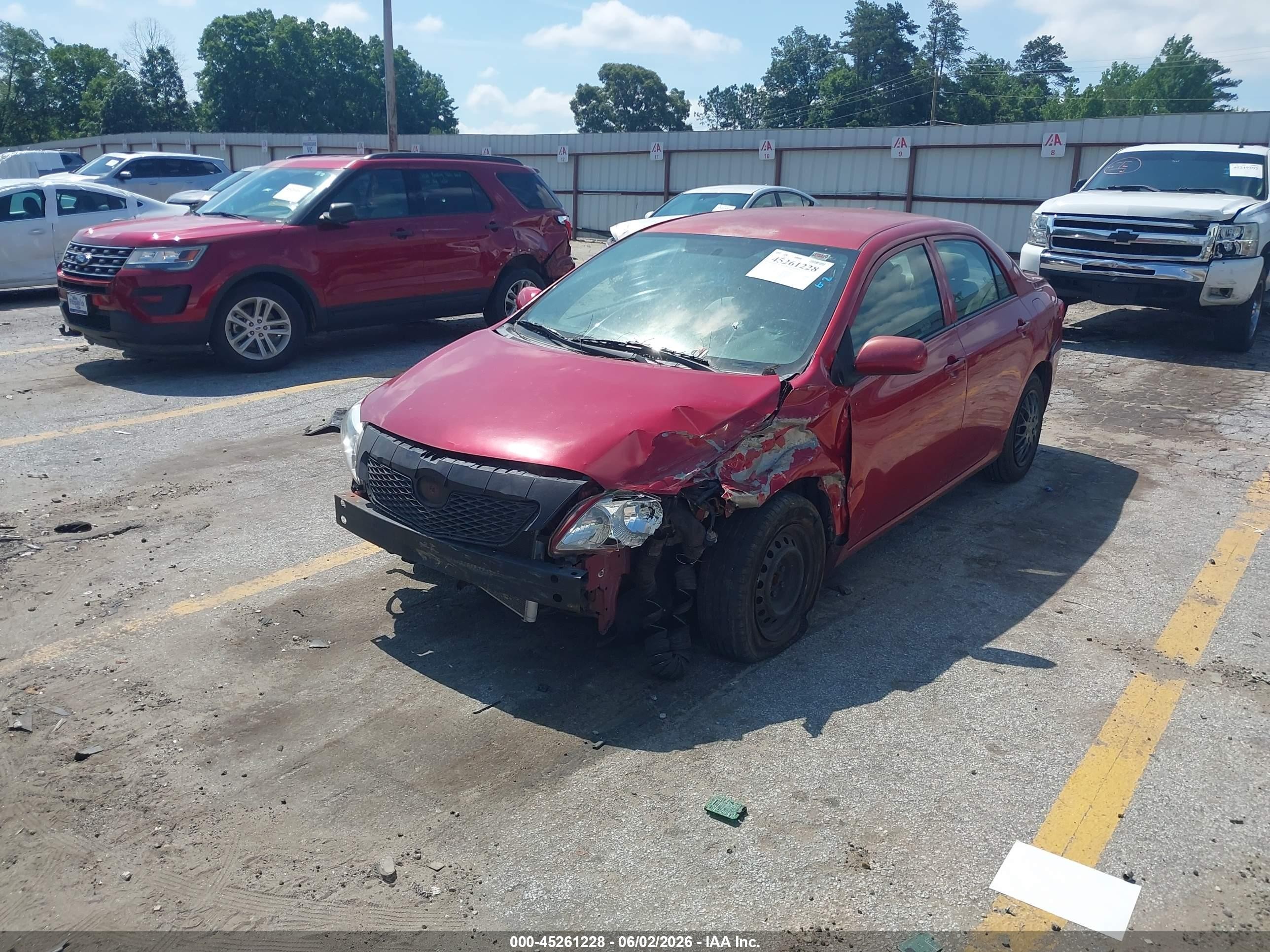 2009 Toyota Corolla Le Red vin: 2T1BU40E79C133129