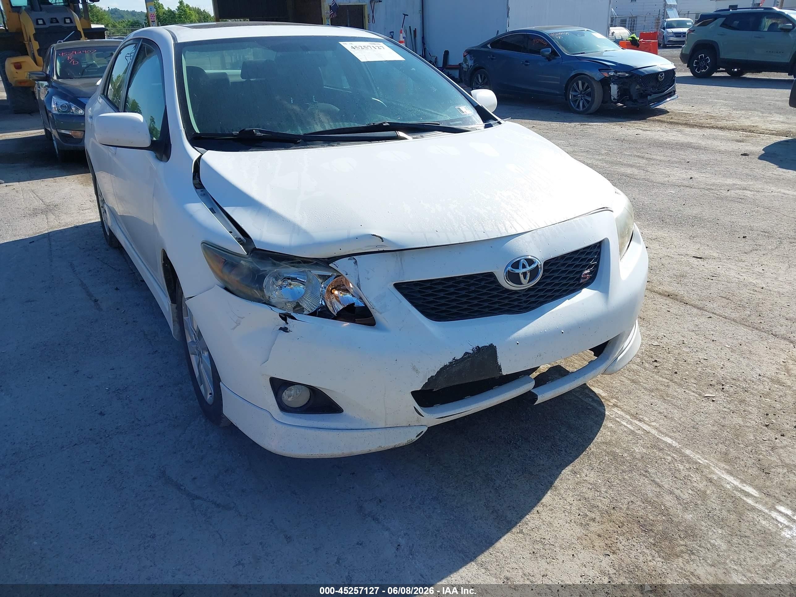 2009 Toyota Corolla S White vin: 2T1BU40E79C167958