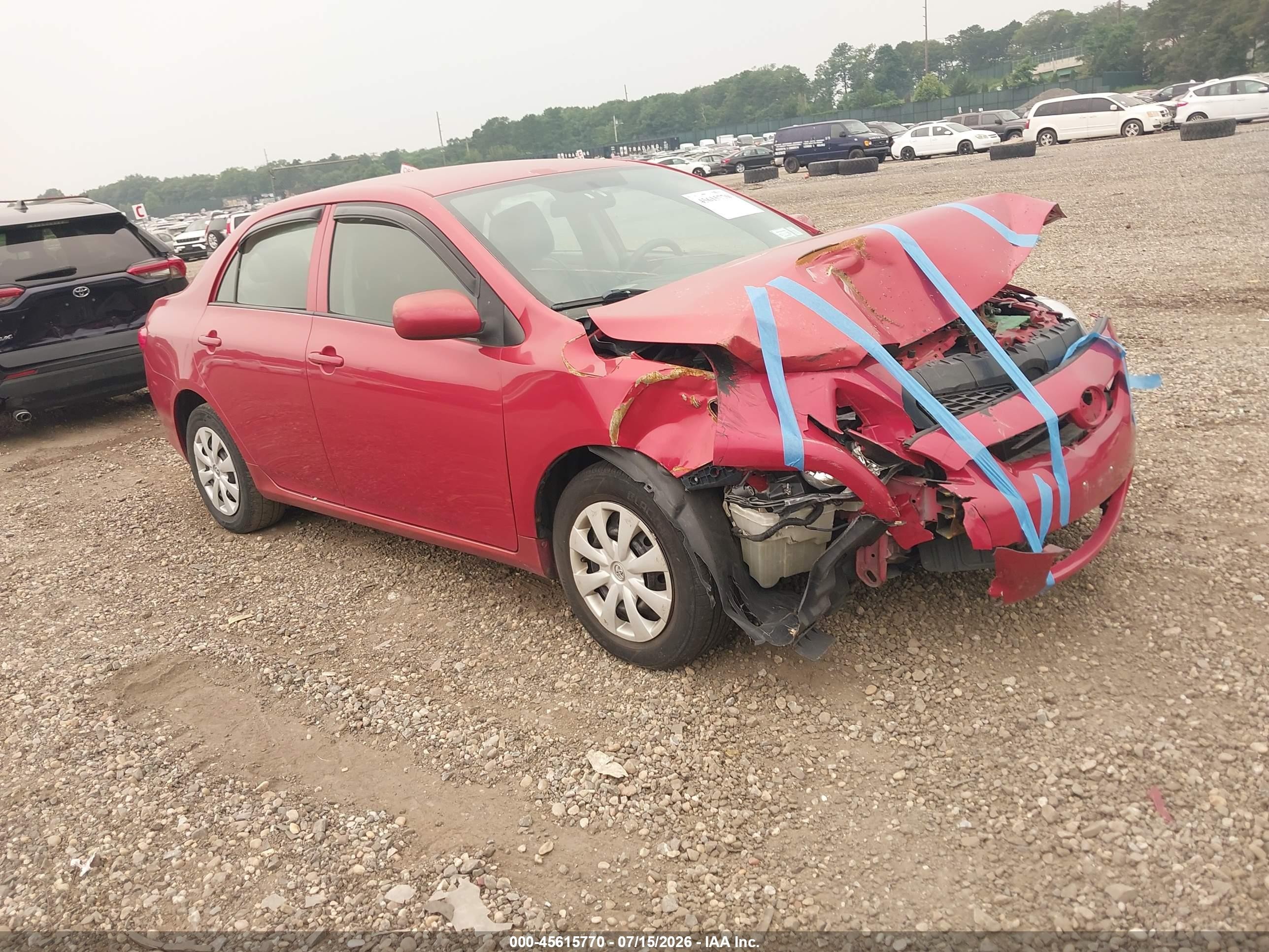 2009 Toyota Corolla Le Red vin: 2T1BU40E89C010133