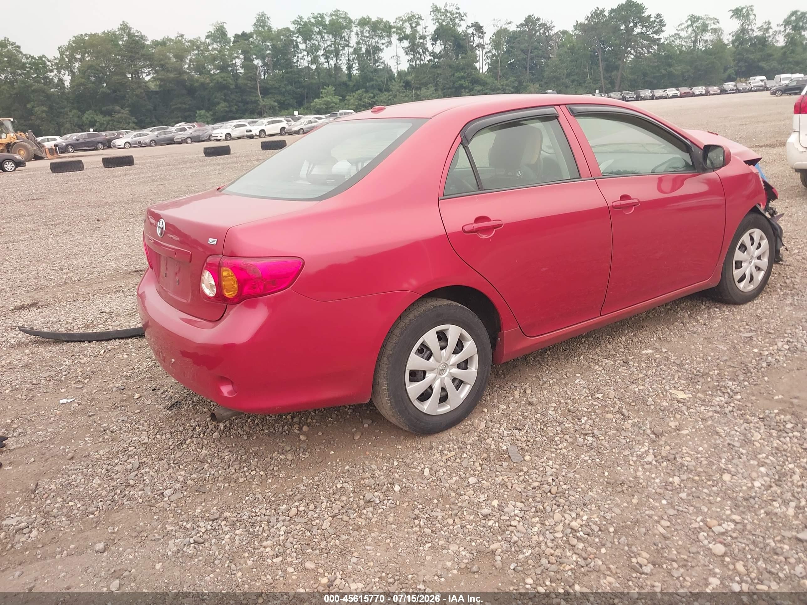 2009 Toyota Corolla Le Red vin: 2T1BU40E89C010133
