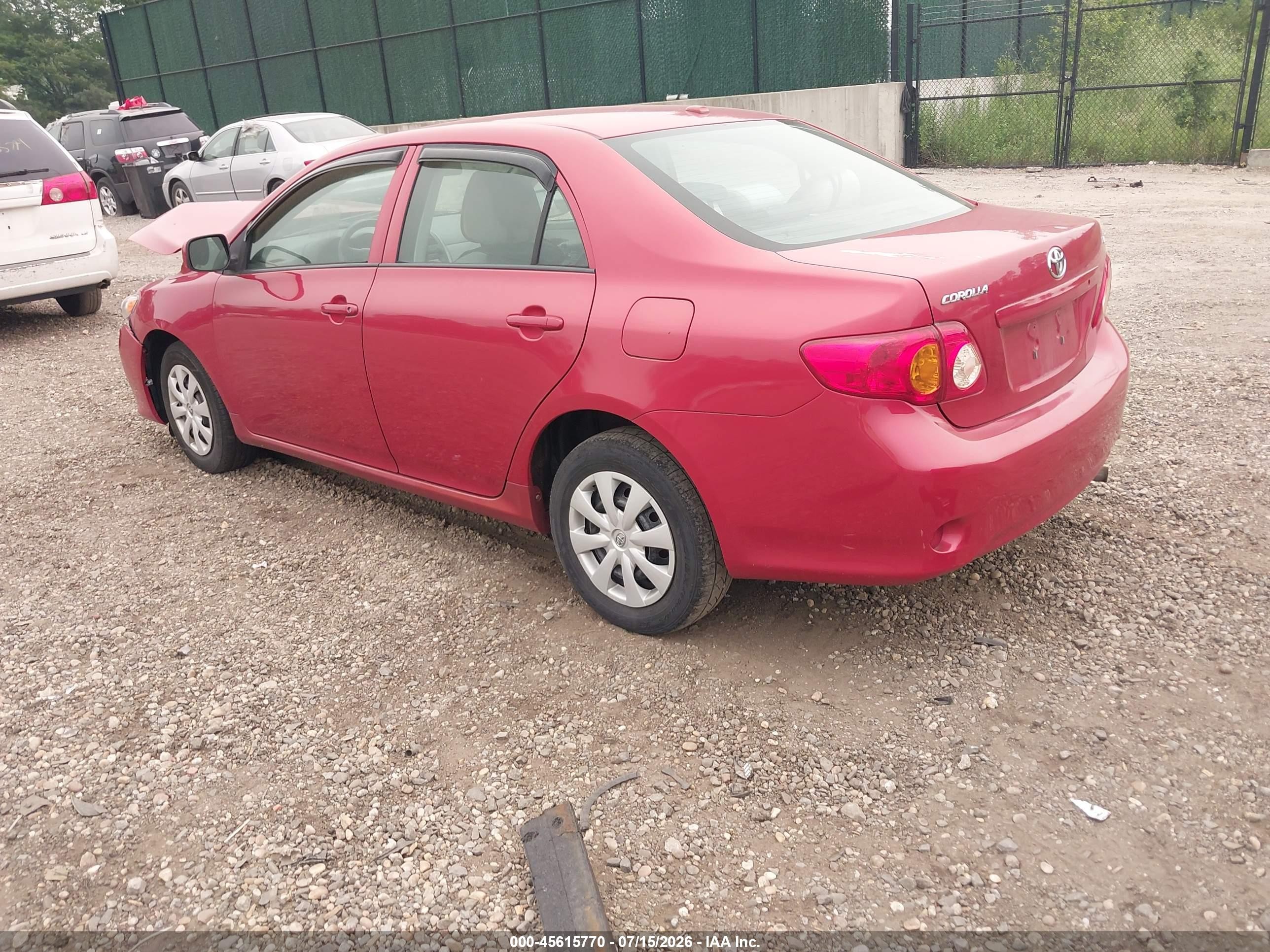 2009 Toyota Corolla Le Red vin: 2T1BU40E89C010133