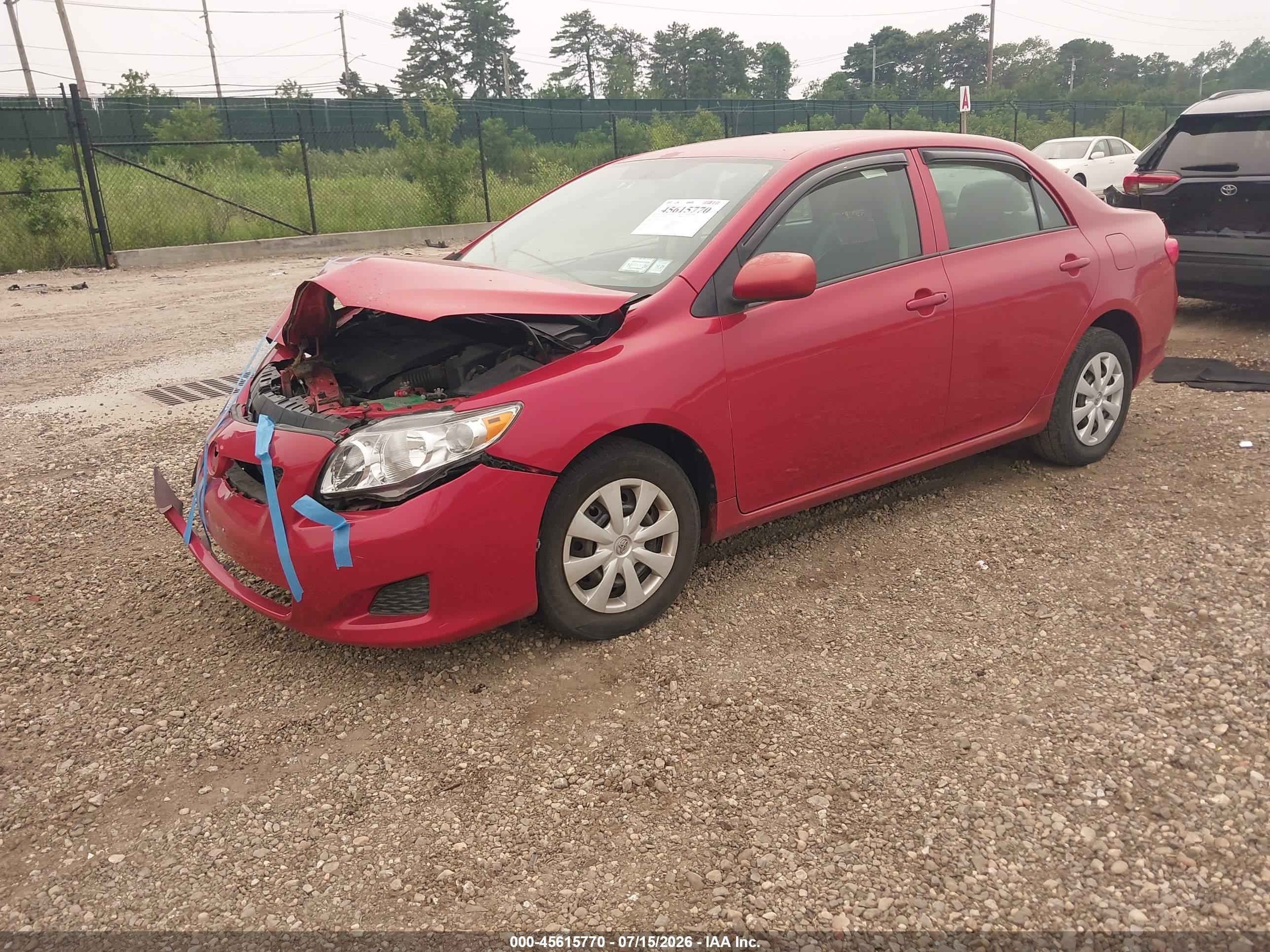 2009 Toyota Corolla Le Red vin: 2T1BU40E89C010133