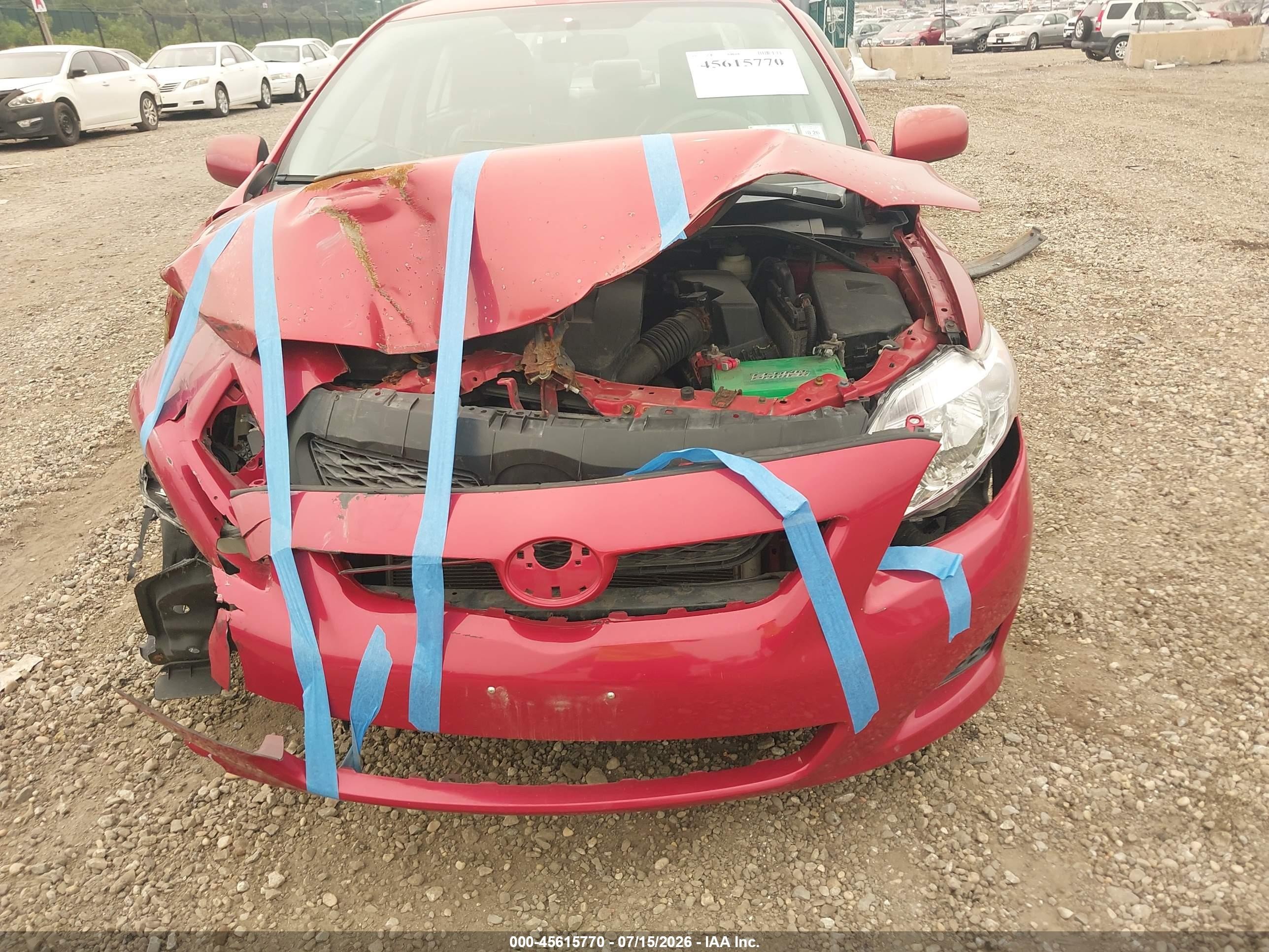 2009 Toyota Corolla Le Red vin: 2T1BU40E89C010133