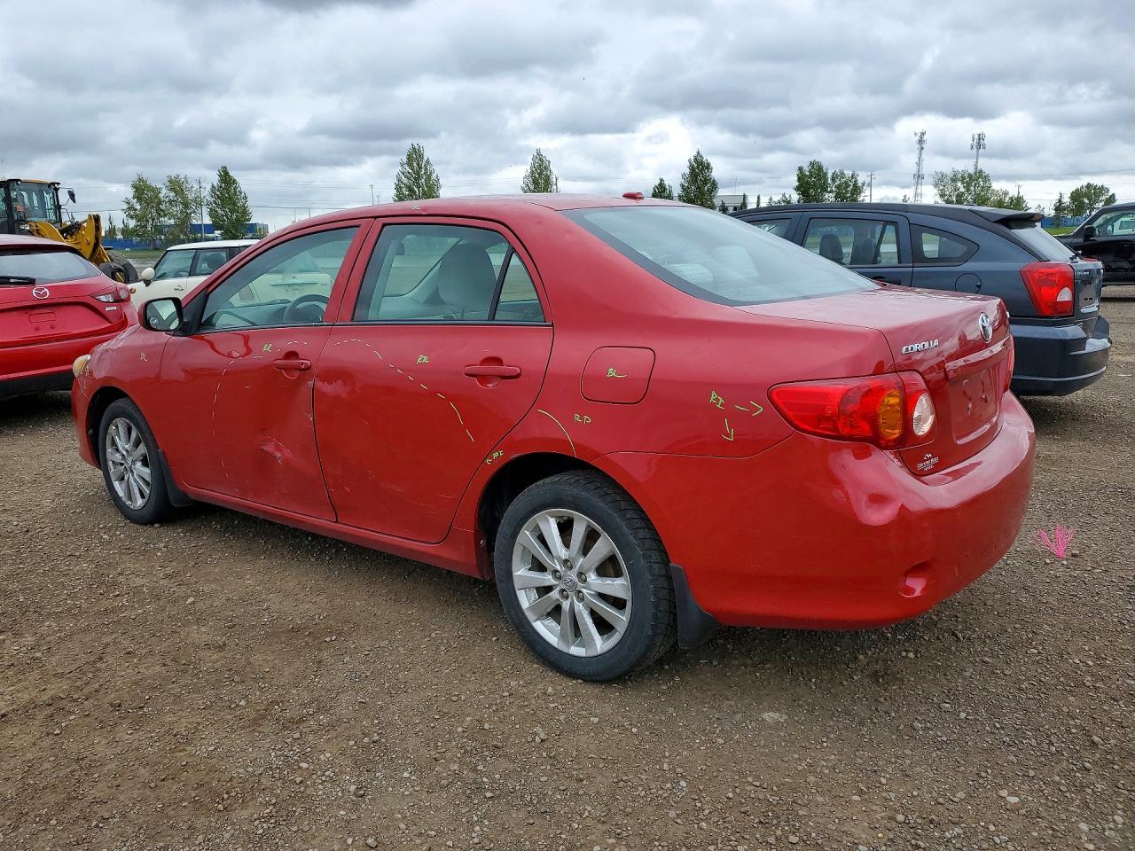 2009 Toyota Corolla Base Red vin: 2T1BU40E89C045156