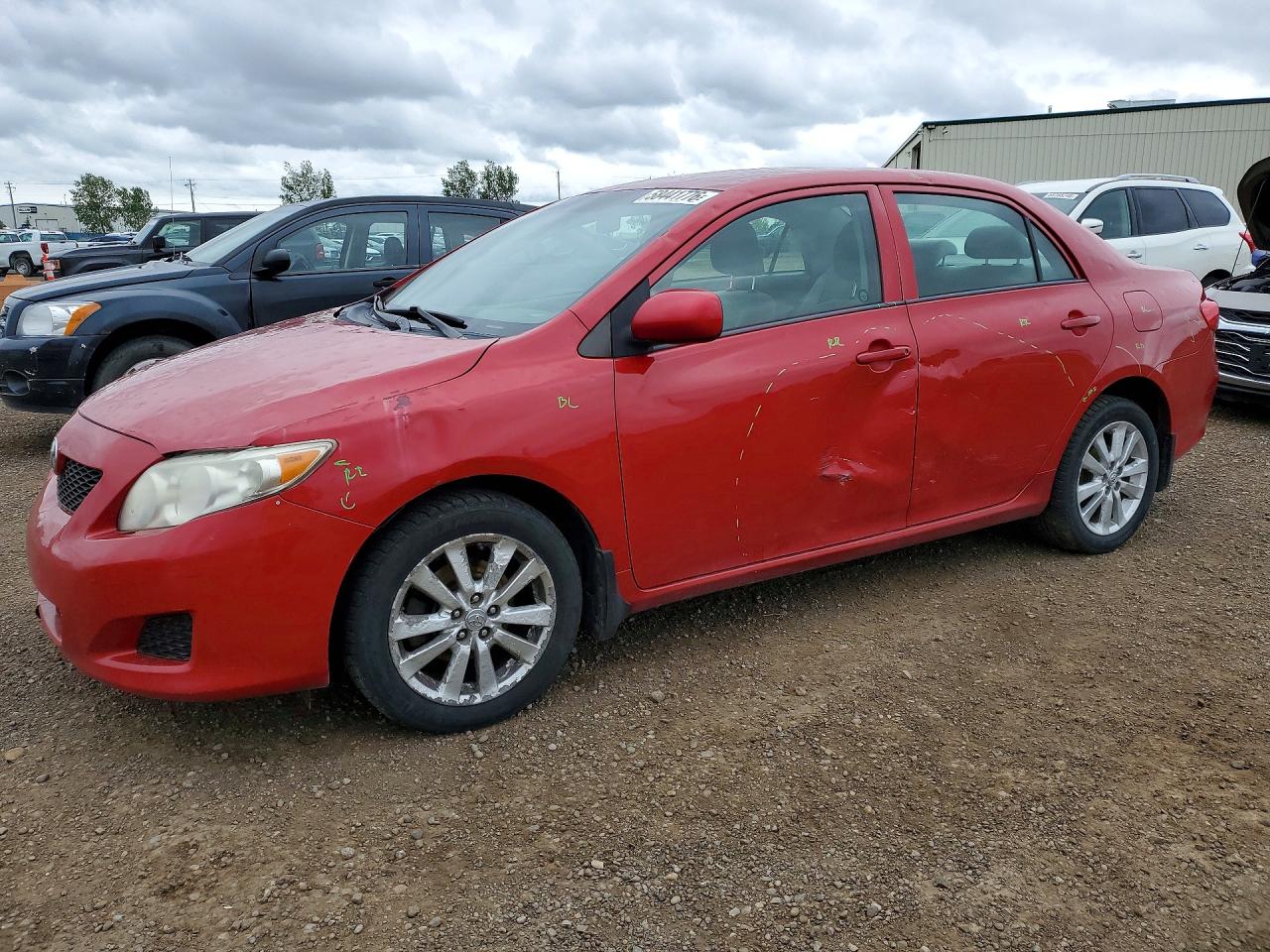 2009 Toyota Corolla Base Red vin: 2T1BU40E89C045156