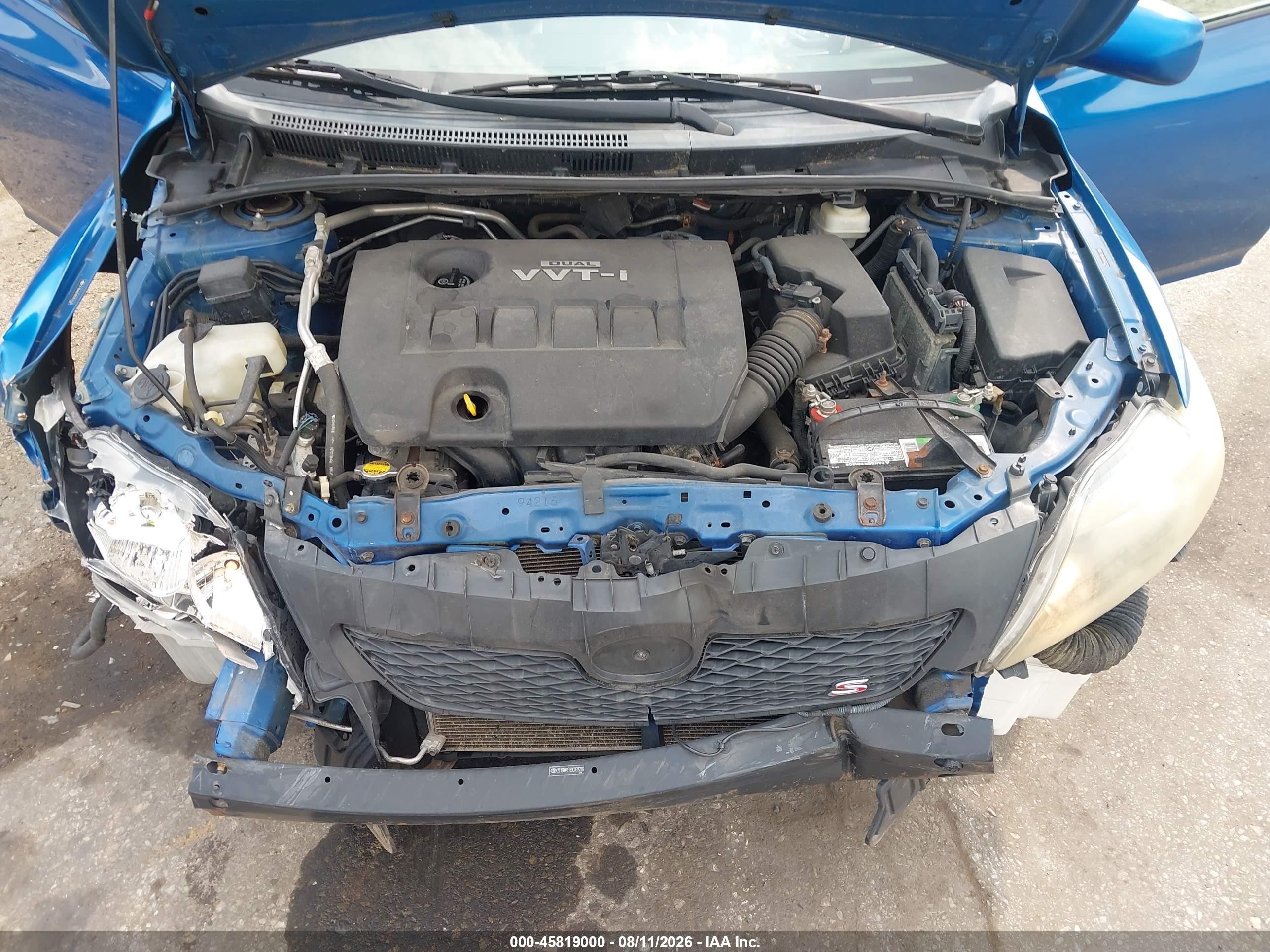 2009 Toyota Corolla S/le/xle Blue vin: 2T1BU40E89C052236