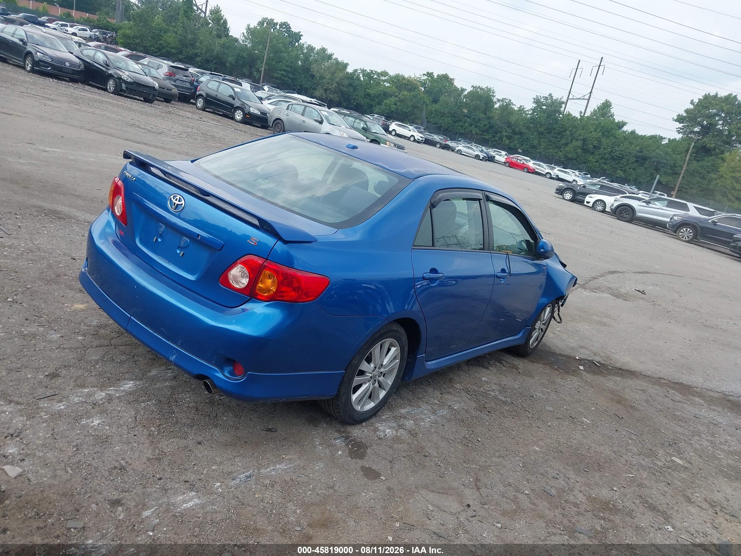 2009 Toyota Corolla S/le/xle Blue vin: 2T1BU40E89C052236