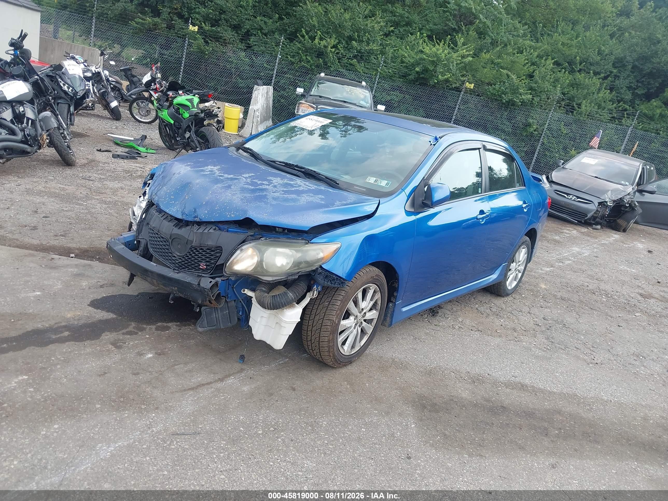 2009 Toyota Corolla S/le/xle Blue vin: 2T1BU40E89C052236