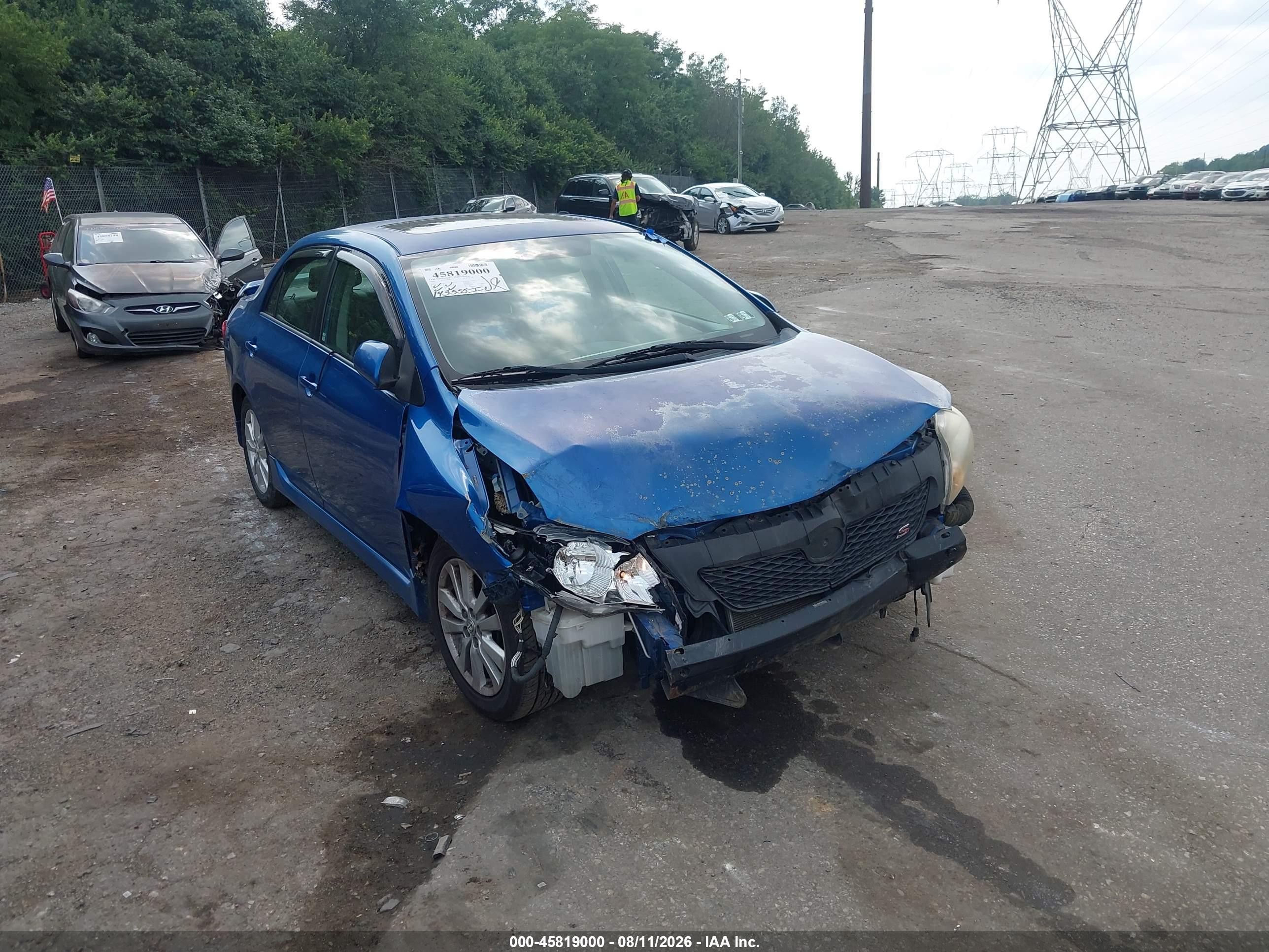 2009 Toyota Corolla S/le/xle Blue vin: 2T1BU40E89C052236