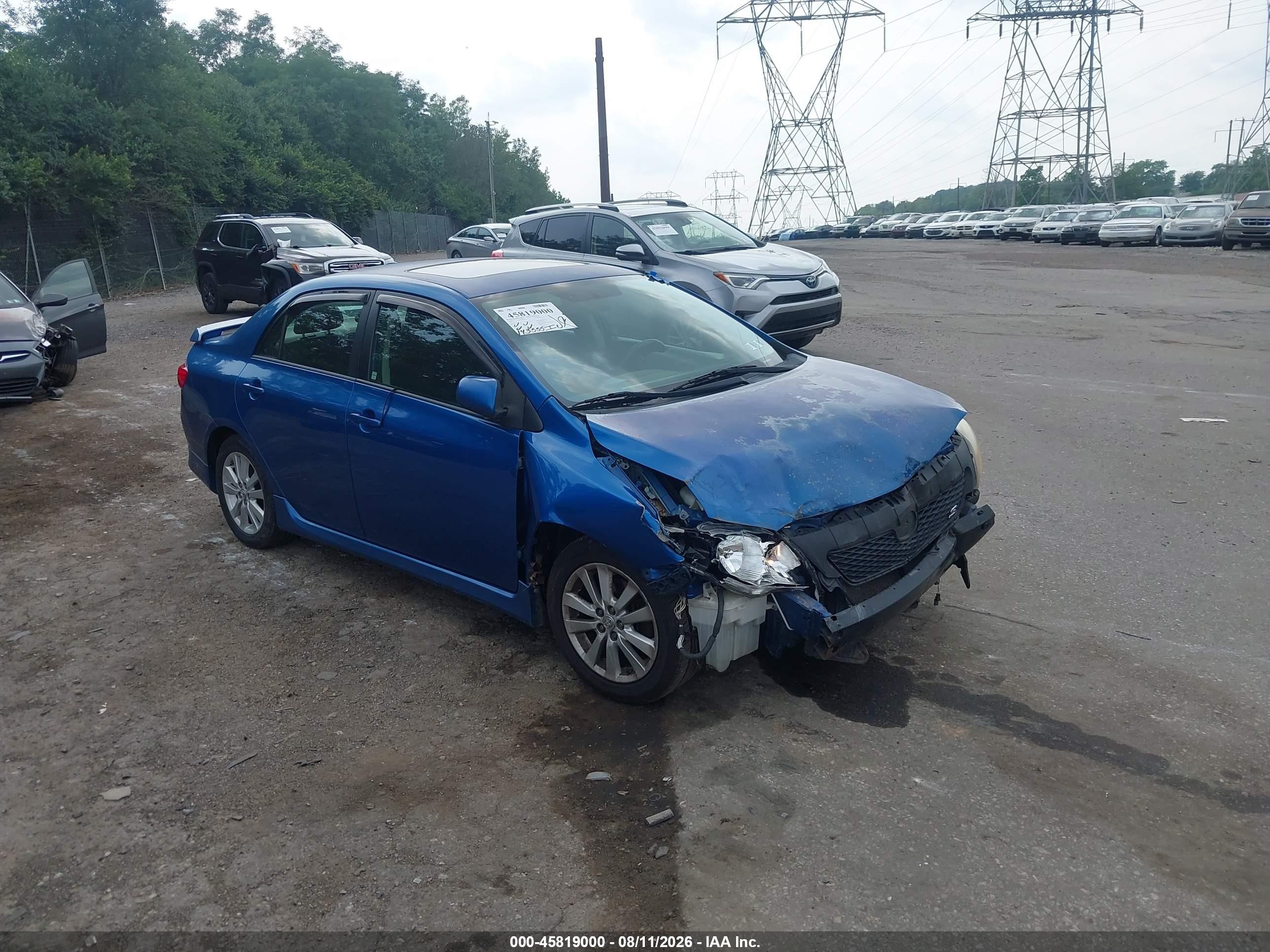 2009 Toyota Corolla S/le/xle Blue vin: 2T1BU40E89C052236