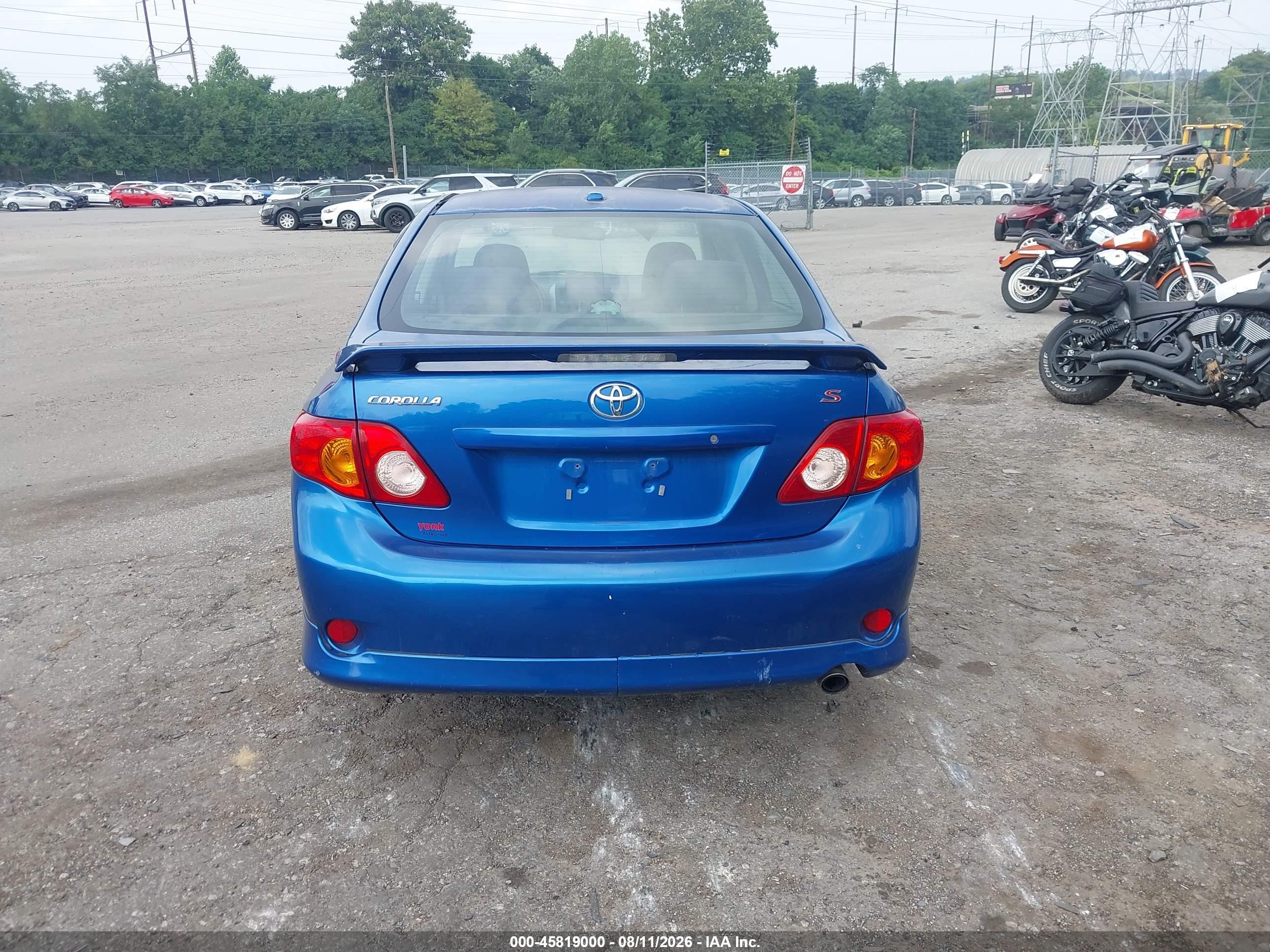 2009 Toyota Corolla S/le/xle Blue vin: 2T1BU40E89C052236